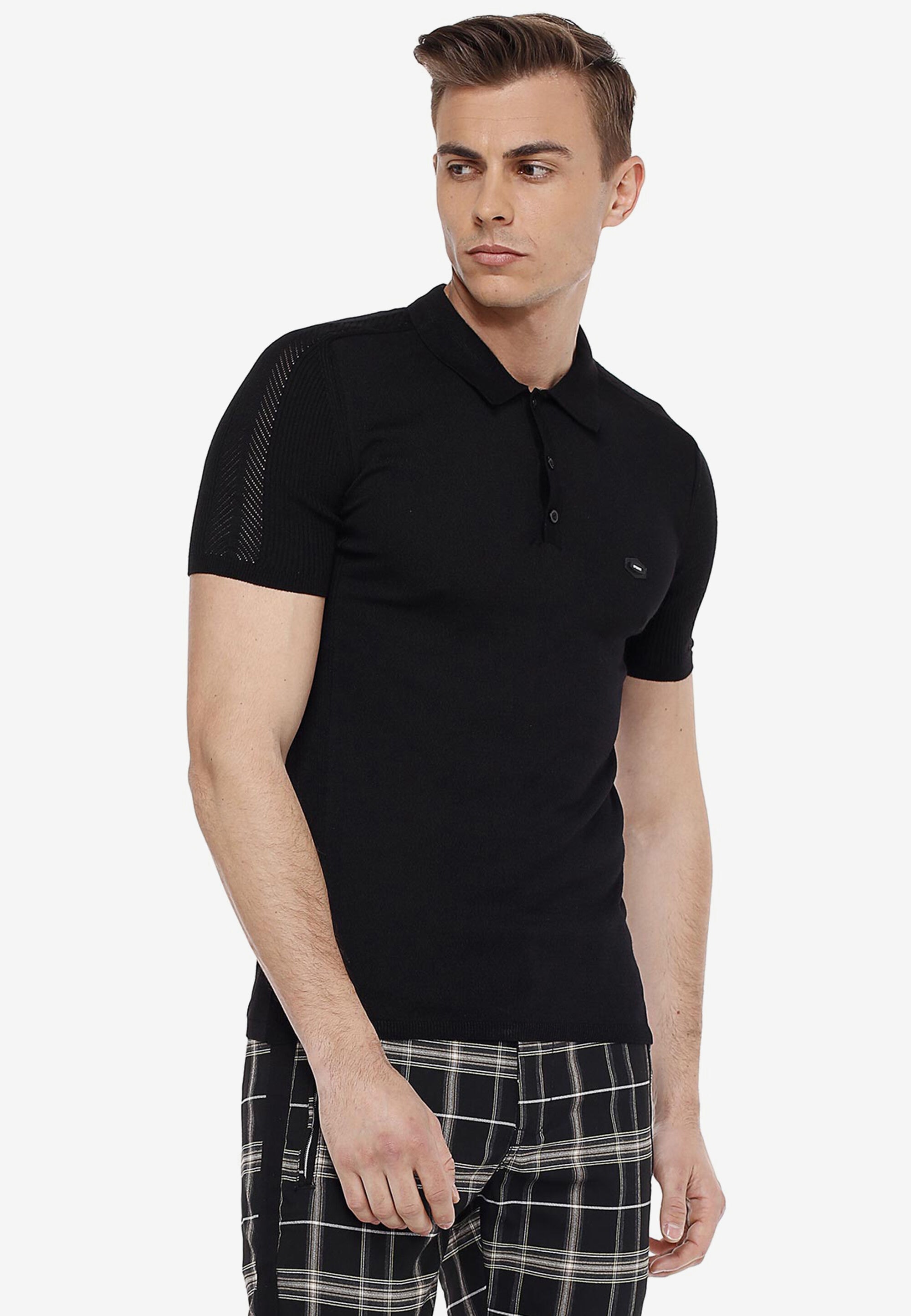 Cipo & Baxx T-Shirt »T-Shirt«, Henley-Ausschnitt