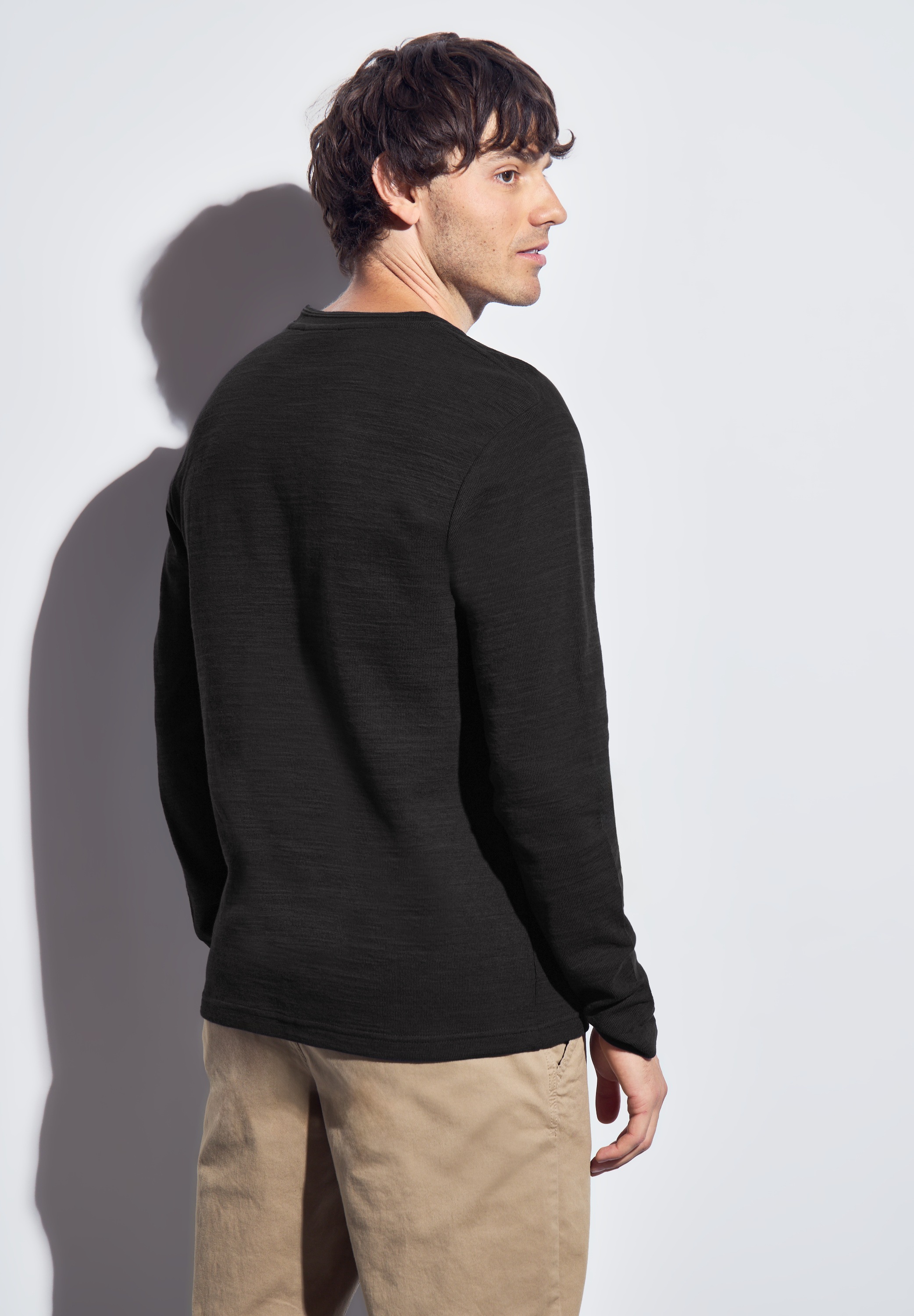 STREET ONE MEN Langarmshirt, im soften Baumwoll-Mix günstig online kaufen