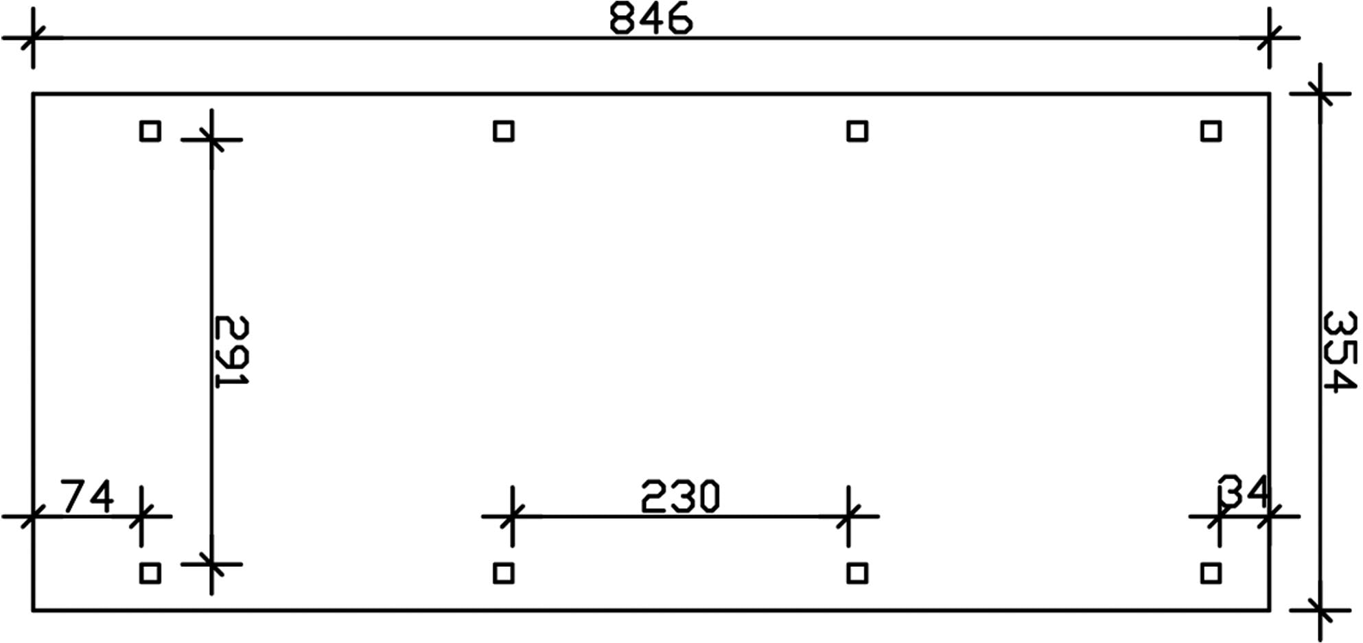 Skanholz Einzelcarport »Emsland«, 291 cm, Anthrazit