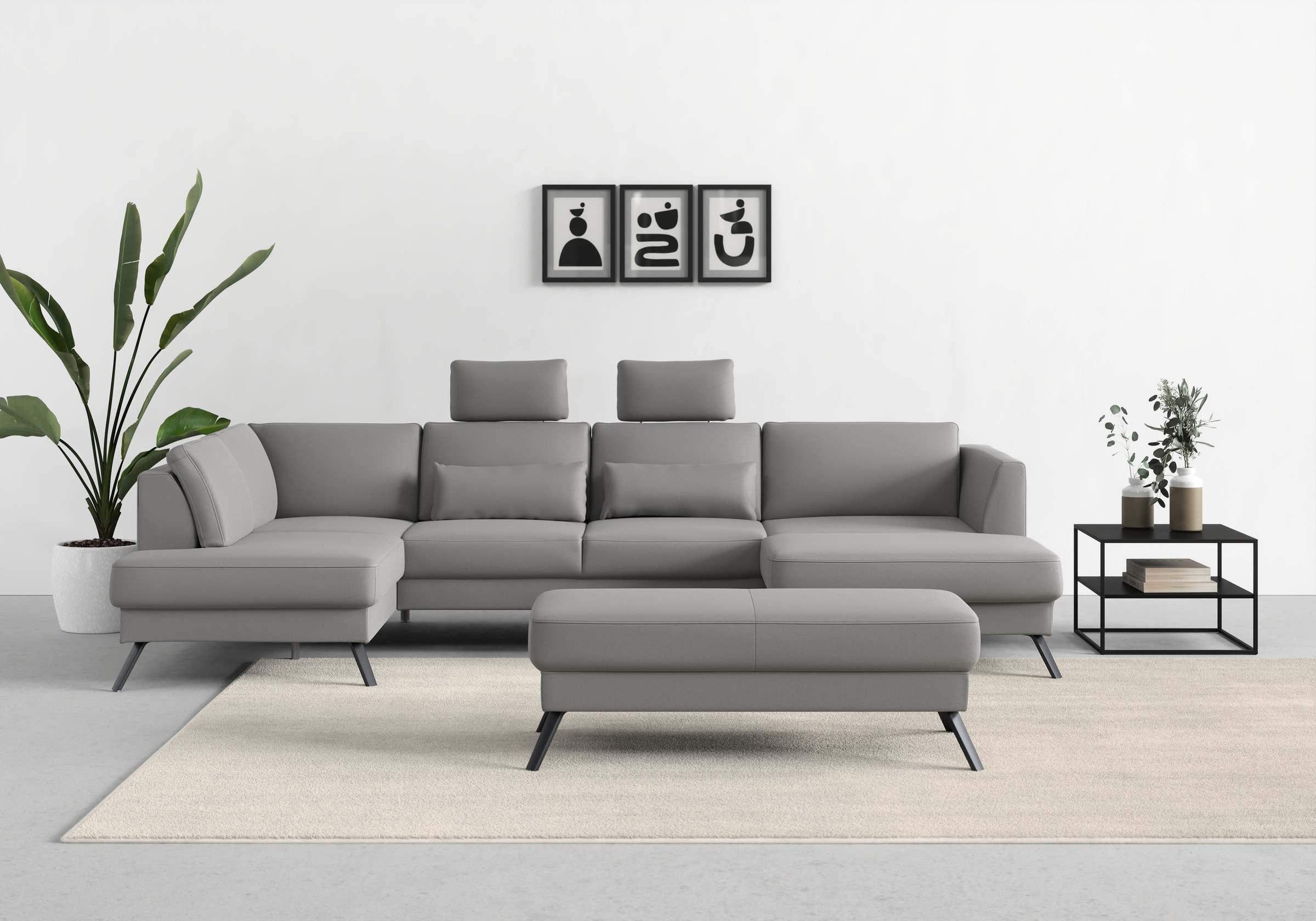 sit&more Wohnlandschaft "Lindholm U-Form" mit Sitztiefenverstellung und Fed günstig online kaufen