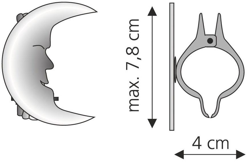 Liedeco Dekoklammer "Mond" für Gardinen, Vorhänge günstig online kaufen