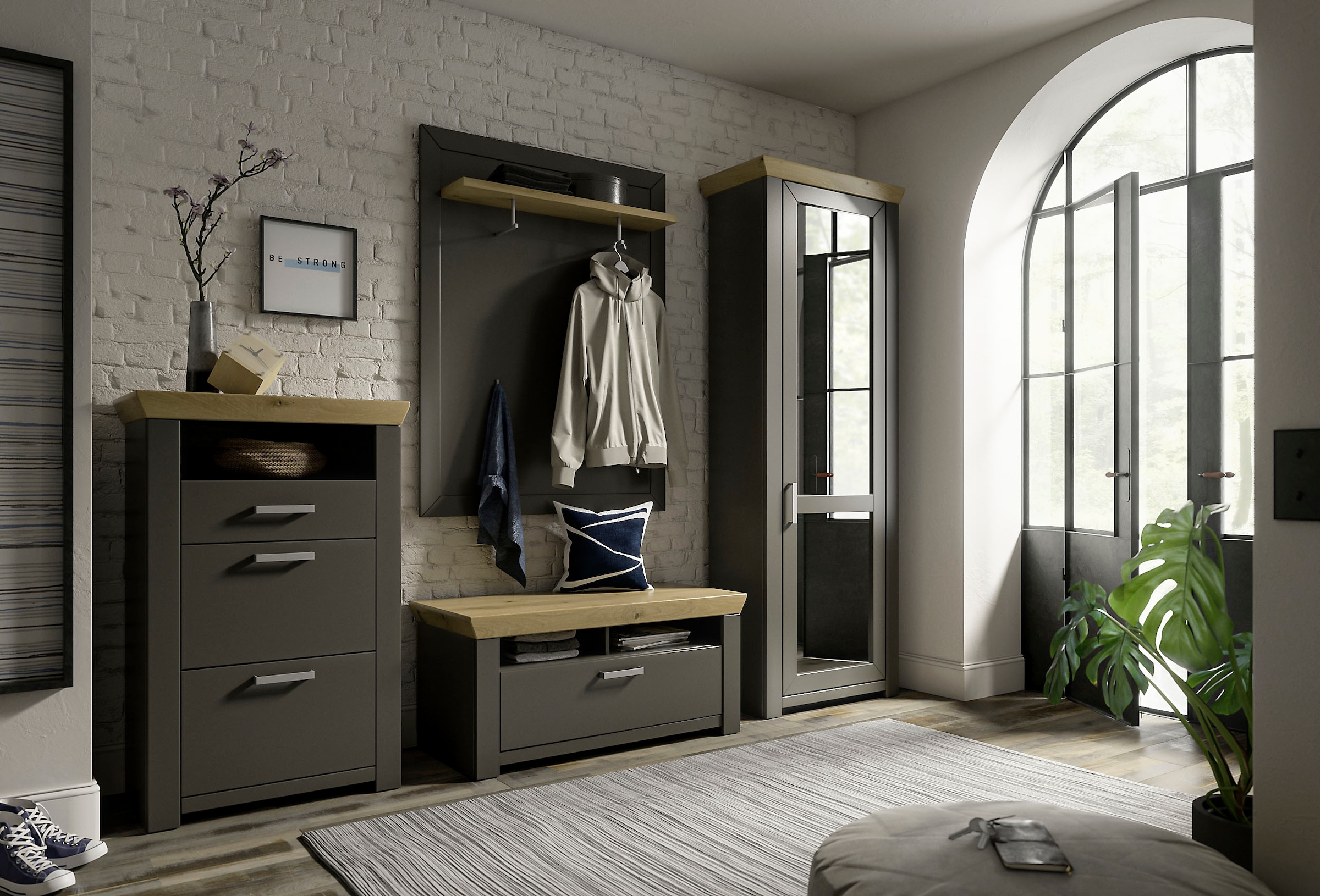 set one by Musterring Garderoben-Set "GA York Kombi 155" Set, 4 Stk. tlg. günstig online kaufen