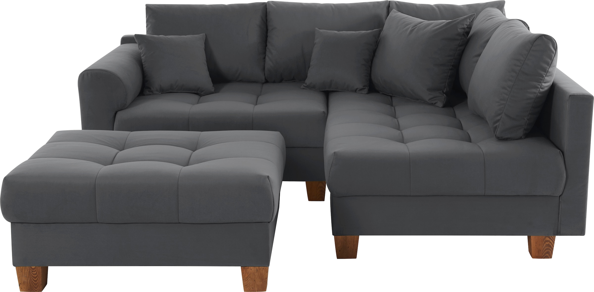 Home affaire Ecksofa "Rice L-Form inkl. Hocker", (Set, mit Hocker), mit Bon günstig online kaufen