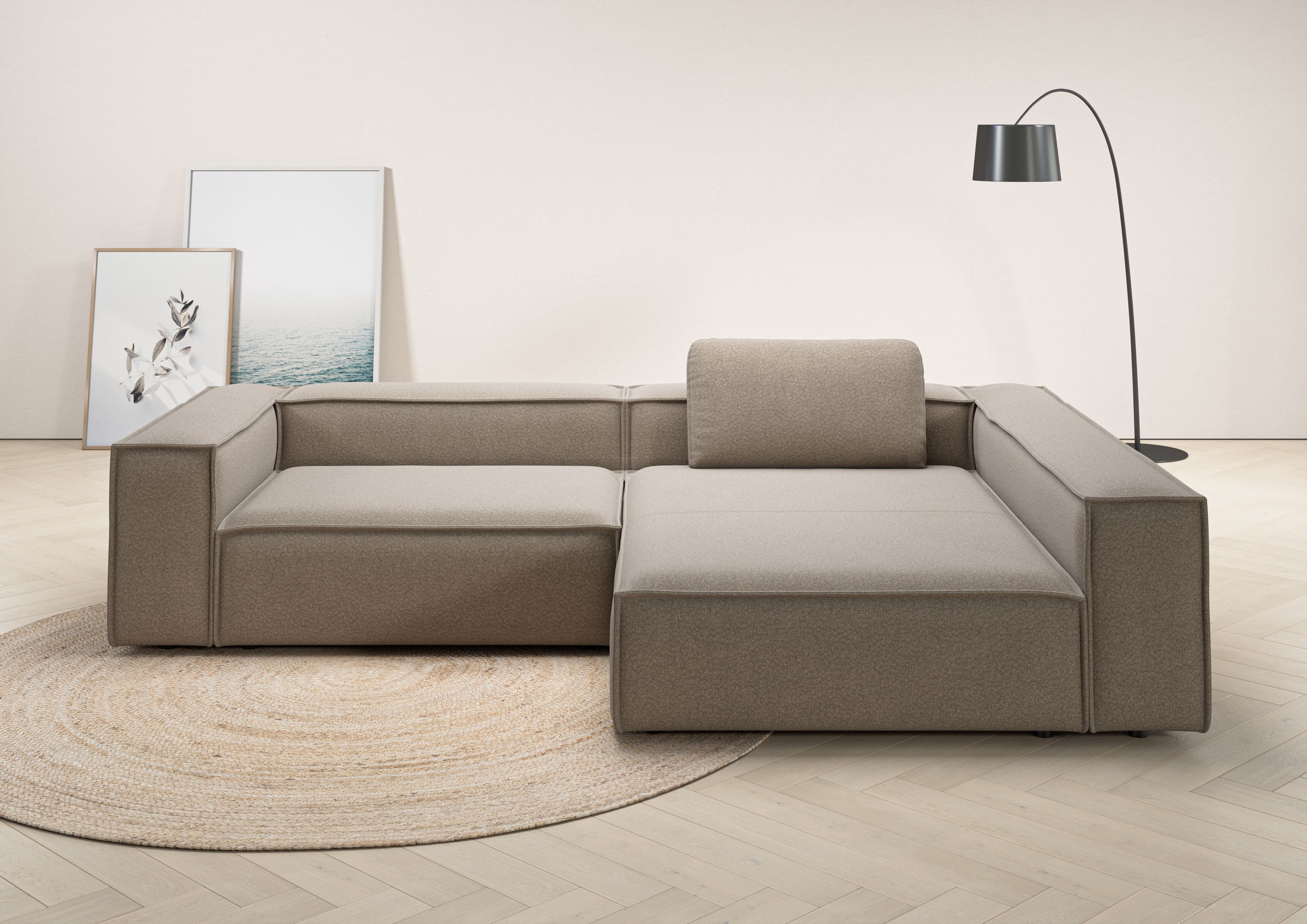 Places of Style Ecksofa "Watertown, moderne XXL L-Form, 306 cm breit", Komf günstig online kaufen