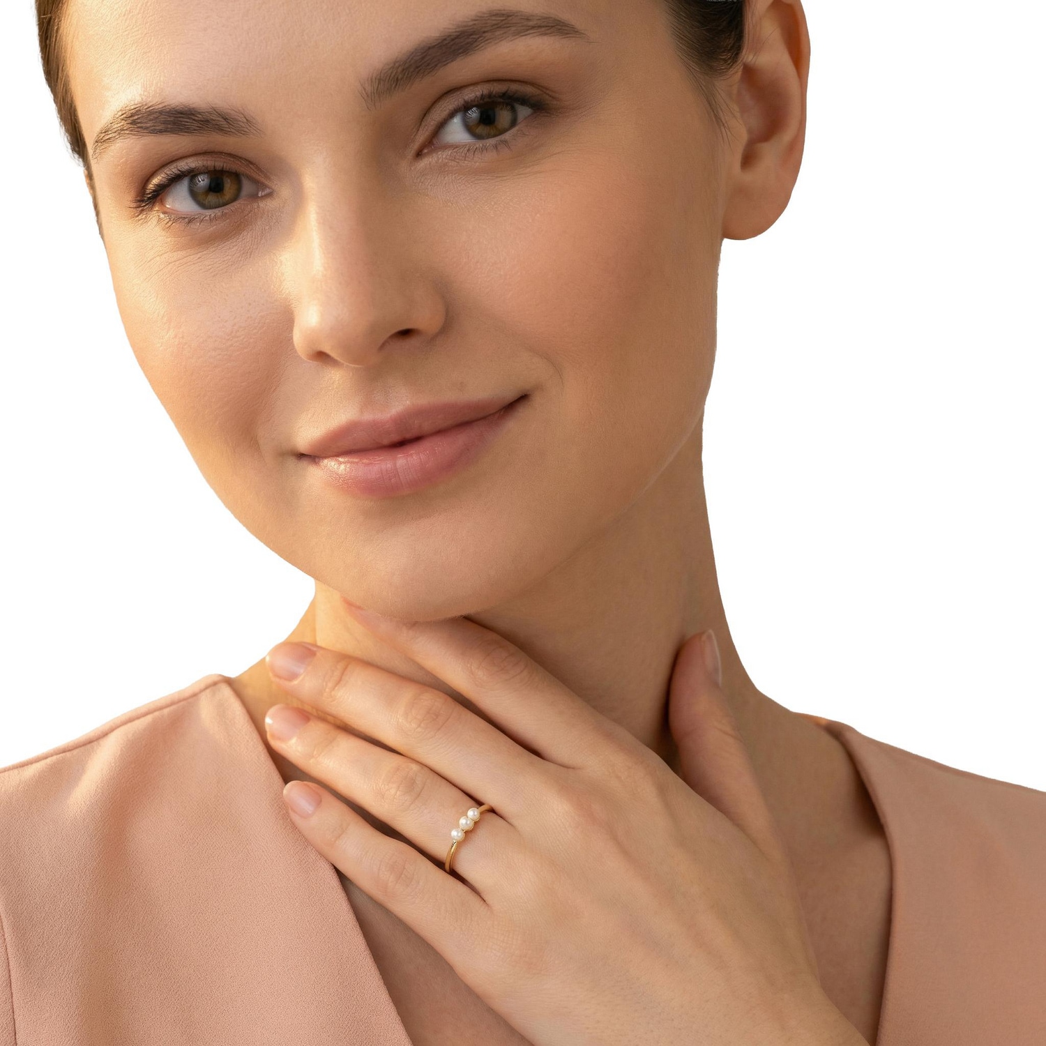 Amor Fingerring mit Glasperle