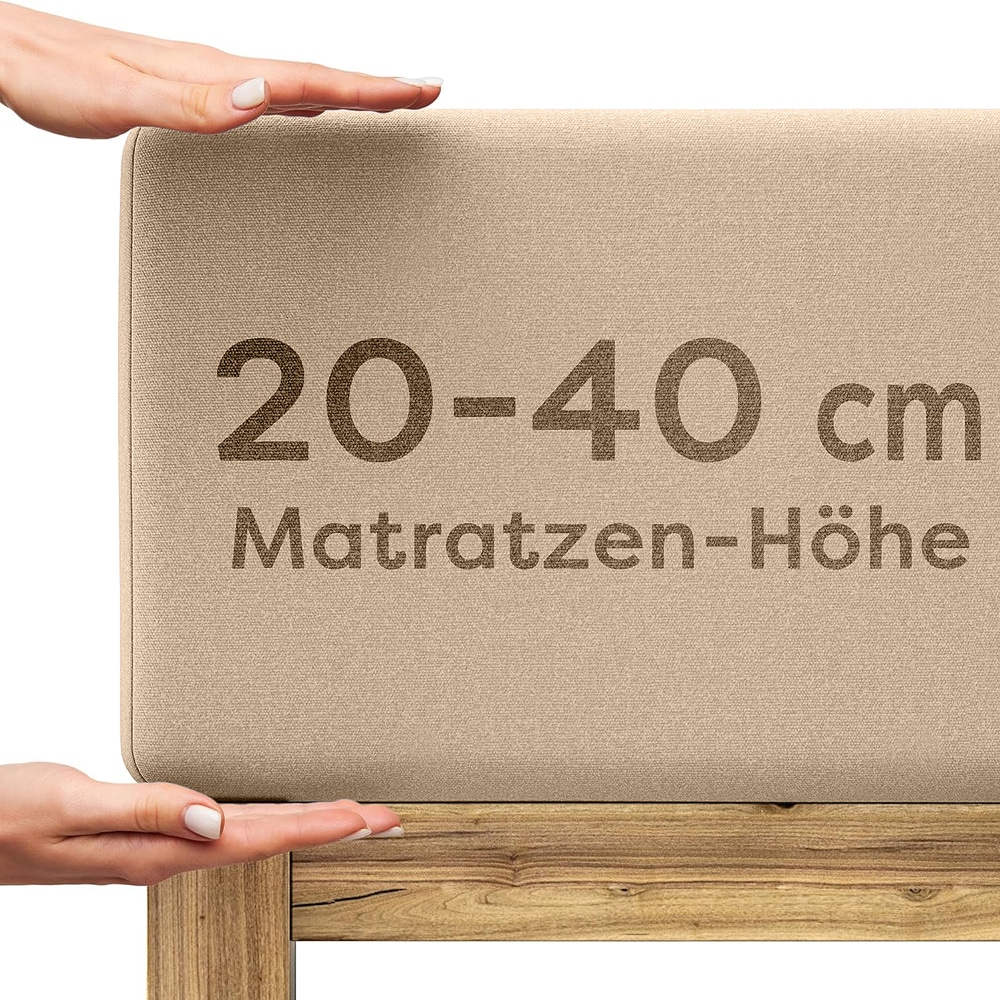 Spannbettlaken WOLKENFELDbeige, Jersey, Obermaterial: 95% Baumwolle, 5% Elasthan (LYCRA), Bettlaken, "Boxspringbett Bettlaken - Spannbetttuch für