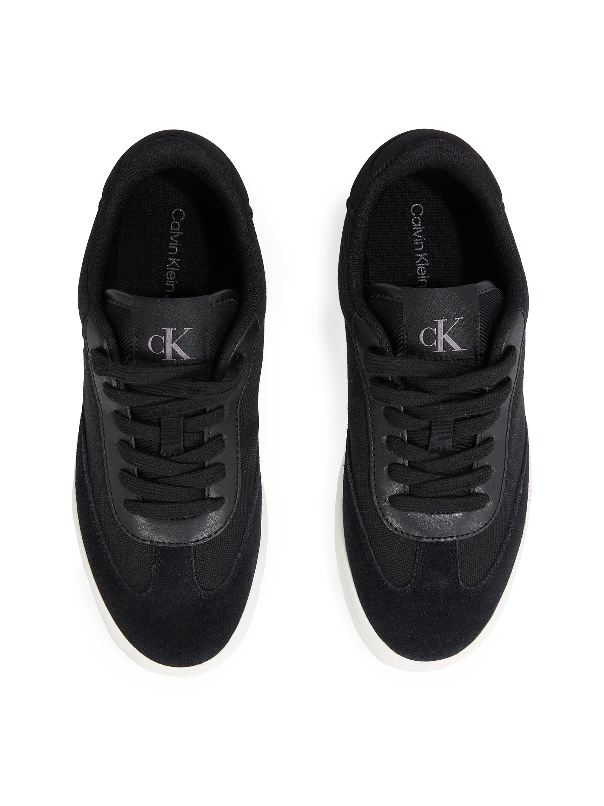 Calvin Klein Jeans Sneaker »CLASSIC CUPSOLE LOW MIX MG WN«, Schnürschuh, Freizeitschuh, Halbschuh mit Logoschriftzug seitlich