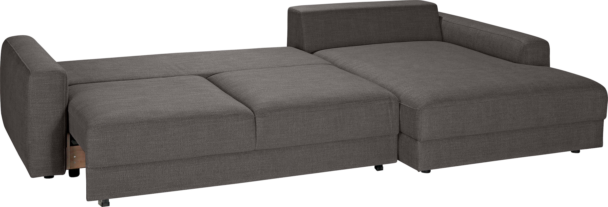 TRENDMANUFAKTUR Ecksofa »Bourbon II, hoher Sitzkomfort, extrabreite Recamiere für Relaxkomfort«, wahlweise mit Bettfunktion und Bettkasten, zeitlos und elegant, L-Form