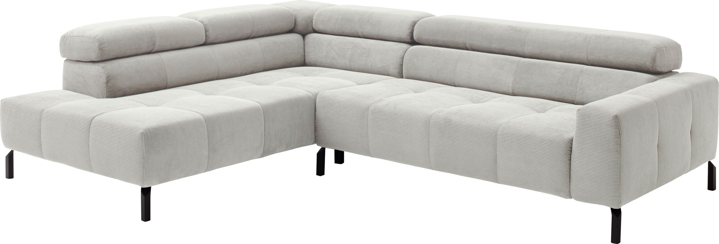 Places of Style Ecksofa »Cleveland, L-Form, incl. Kopfteilverstellung, Breite 276 cm«, wahlweise elektrischer Sitzvorzug