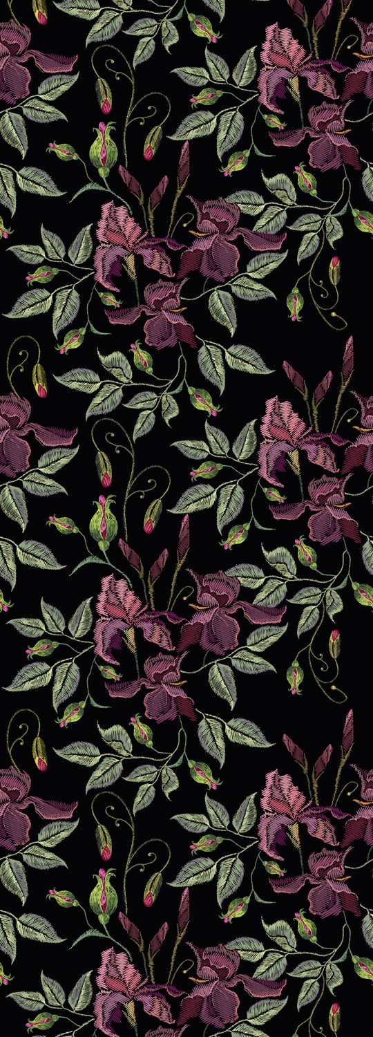 queence Vinyltapete "Lenore" Motiv bedruckt botanisch floral gemustert natürlich glatt 90x250cm, selbstklebend, kinderleichte Anbringung, Sticker