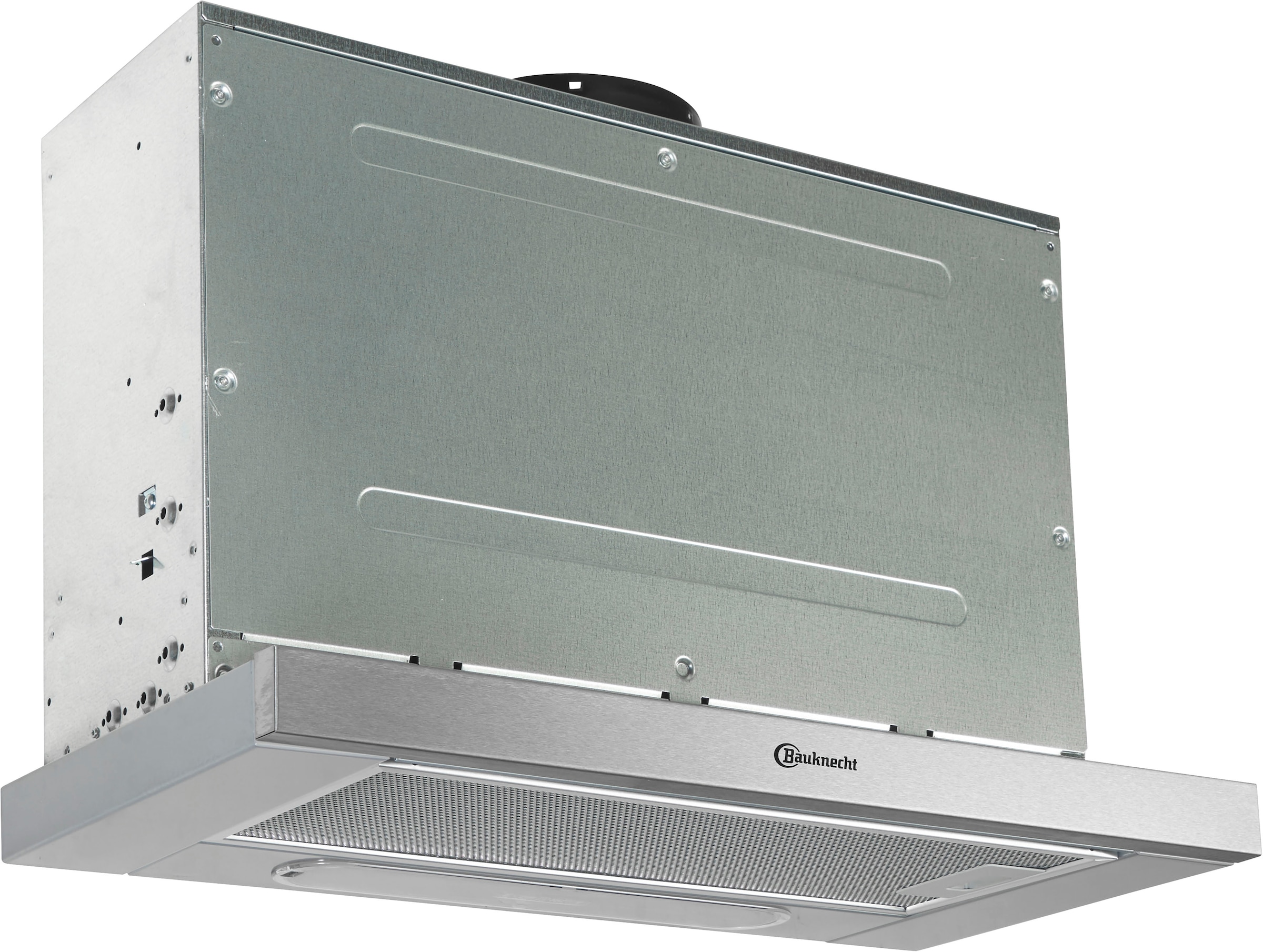 BAUKNECHT Flachschirmhaube "DBAH 65 LM X", B:59,8cm H:39,6cm T:28,2cm, grau, Dunstabzugshauben, 60 cm