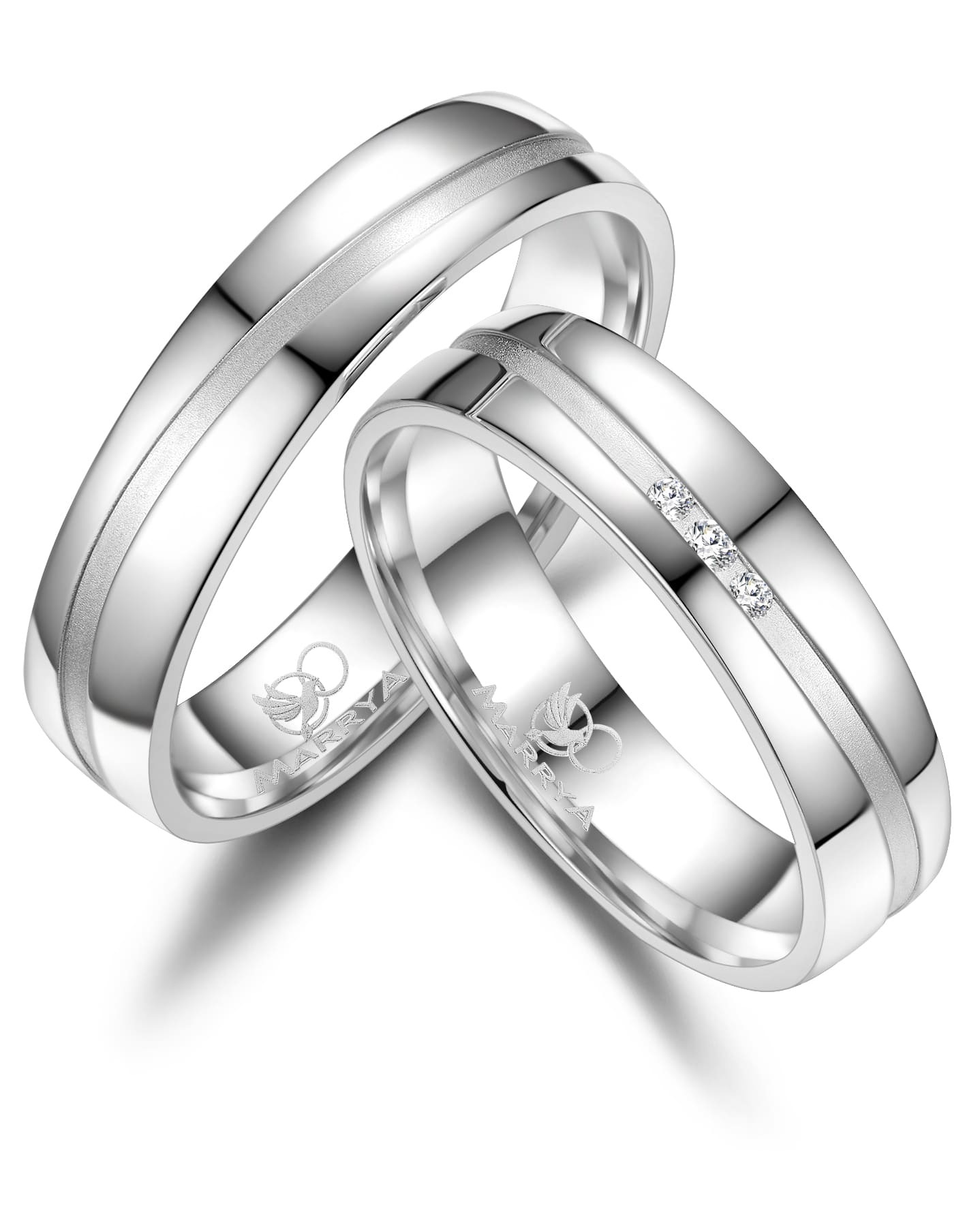 Marrya Verlobungsring »Silber Ringe Trauringe Eheringe Partnerringe«