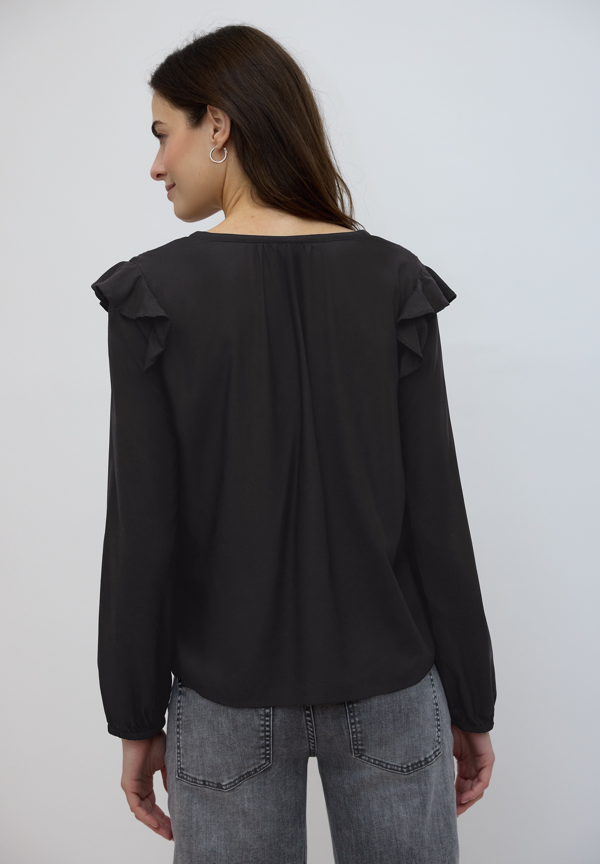 STREET ONE STUDIO Langarmbluse aus softer Viskose