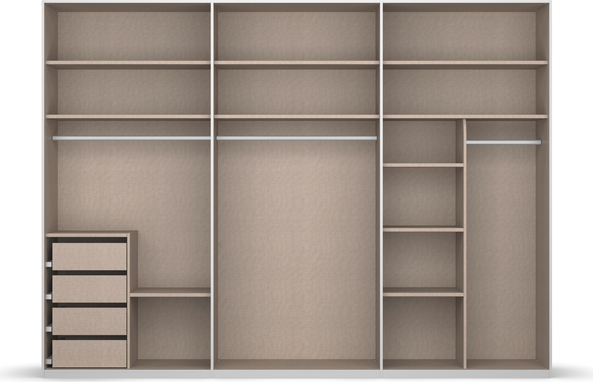 rauch Drehtürenschrank »Skat Pure«, mit eleganten Griffstangen und praktischer Innenausstattung