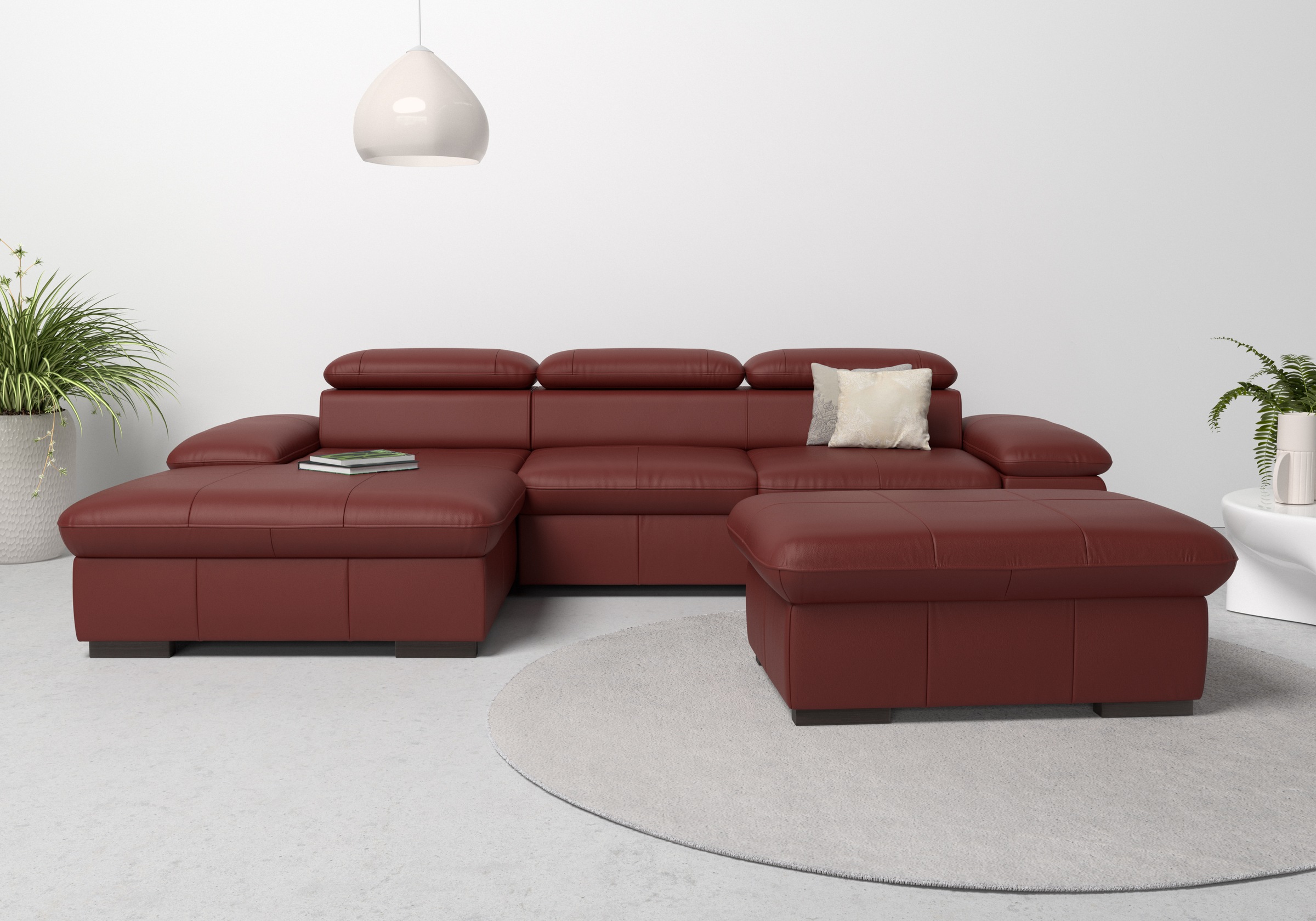 Home affaire Ecksofa »Alberto L-Form«, mit Kopfteilverstellung, wahlweise mit Bettfunktion