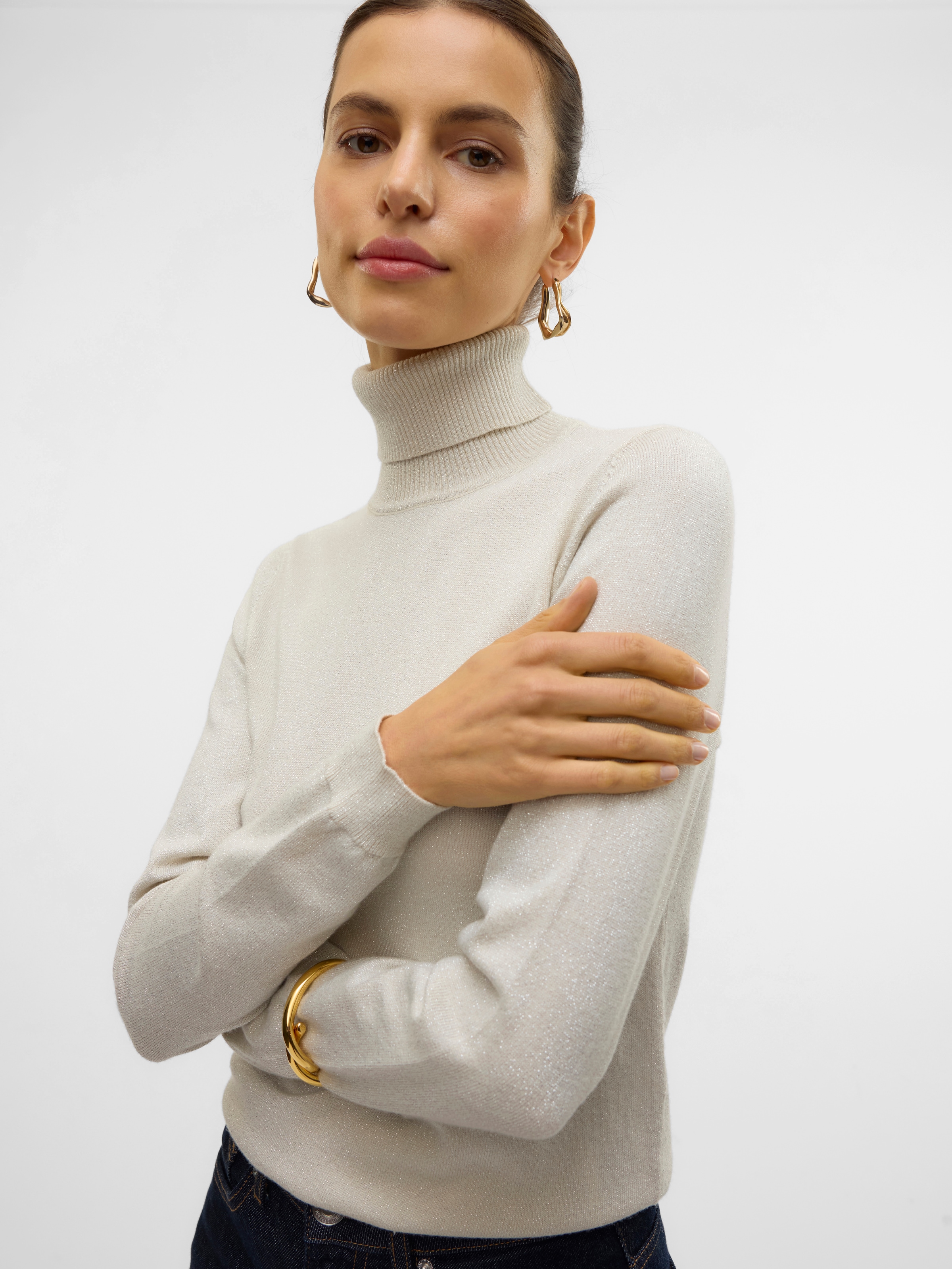 Vero Moda Rollkragenpullover »VMHAPPYSHINE LS ROLLNECK PULLOVER BOO«