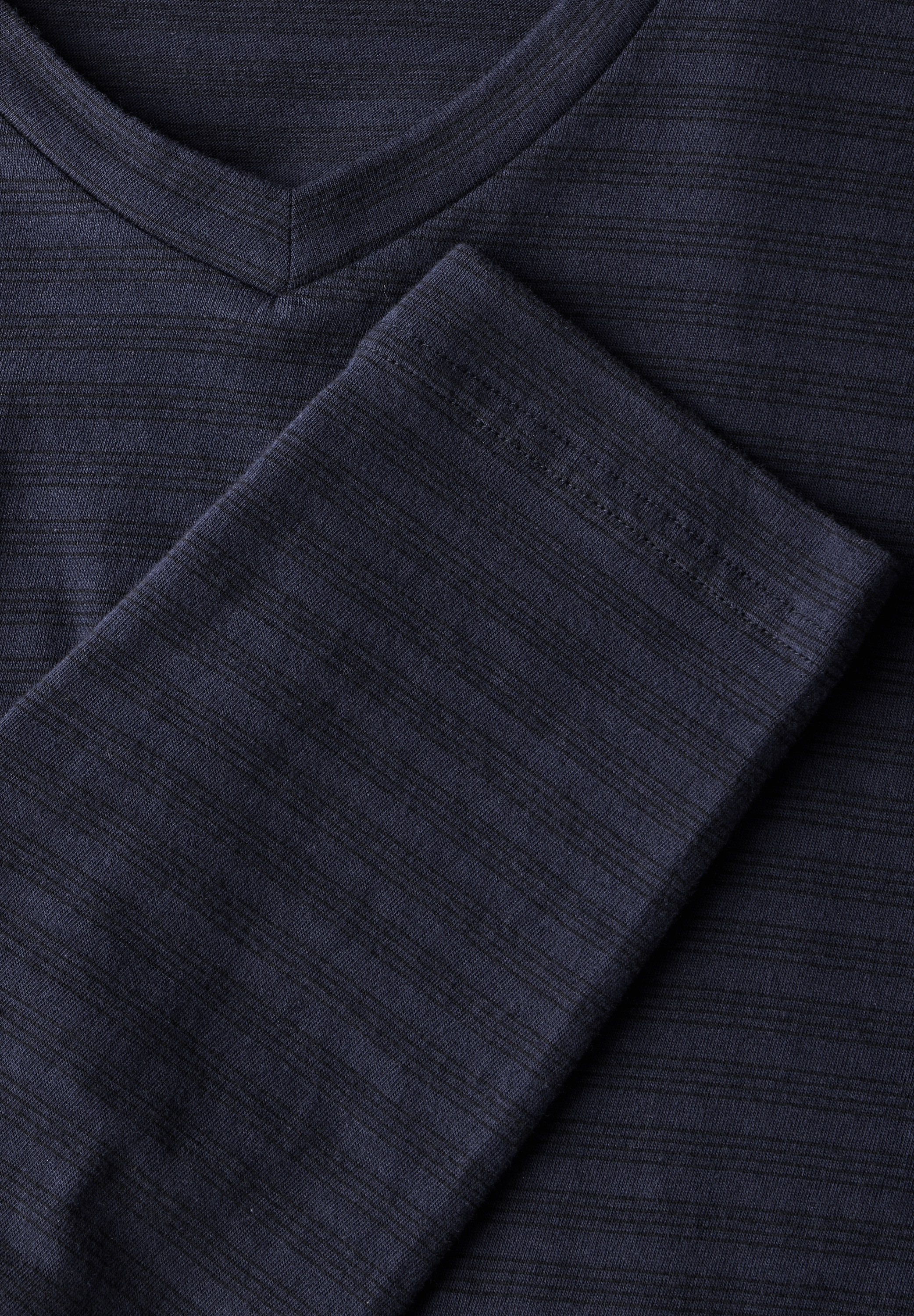 STREET ONE MEN Langarmshirt, aus reiner Baumwolle