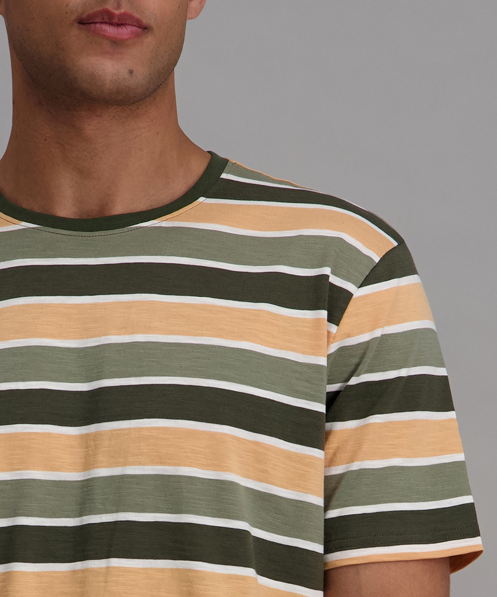 Pioneer Authentic Jeans T-Shirt mit Streifen Muster günstig online kaufen