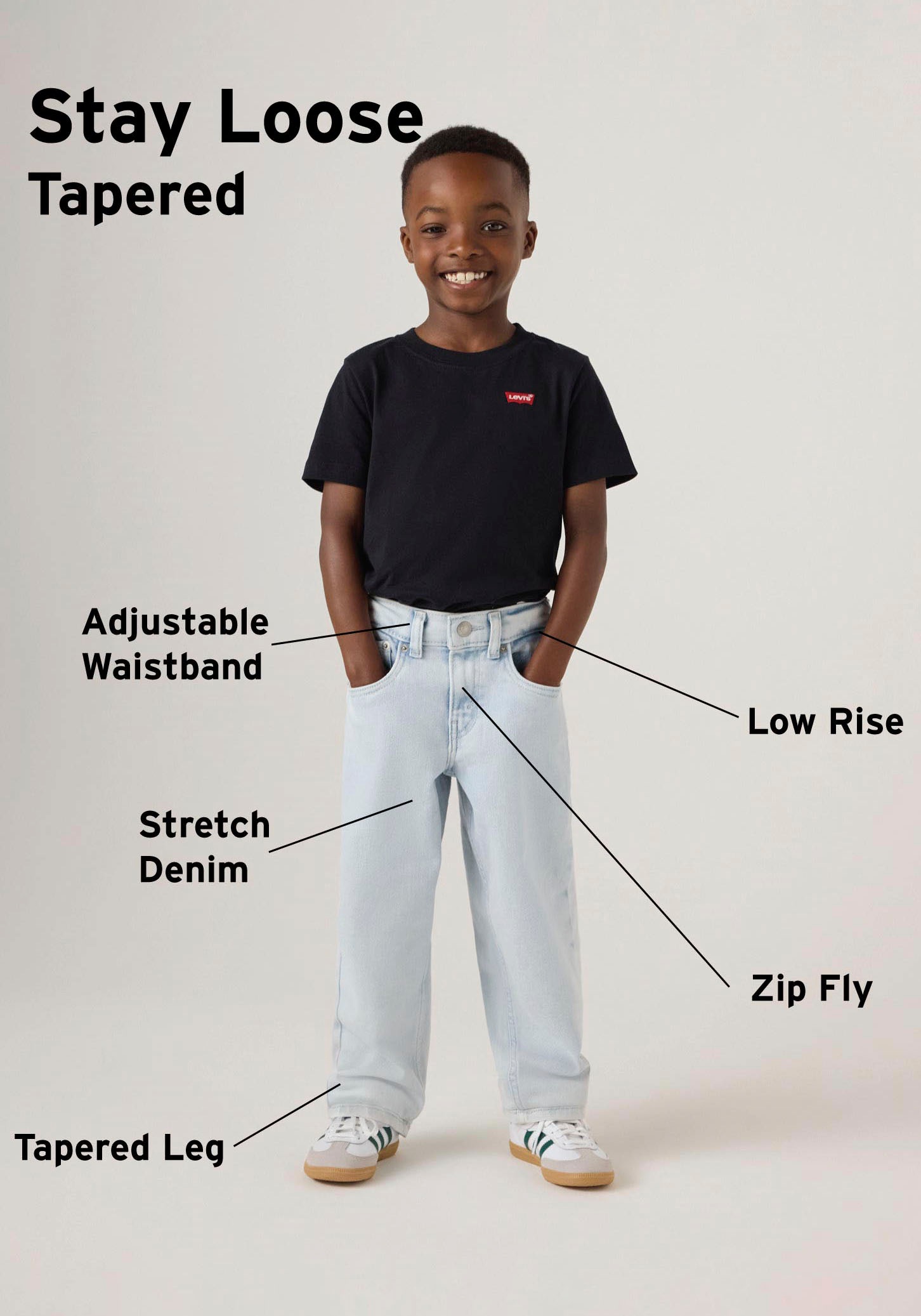 Levi's® Kids Stretch-Jeans »LVB STAY LOOSE TAPER JEANS«, for BOYS