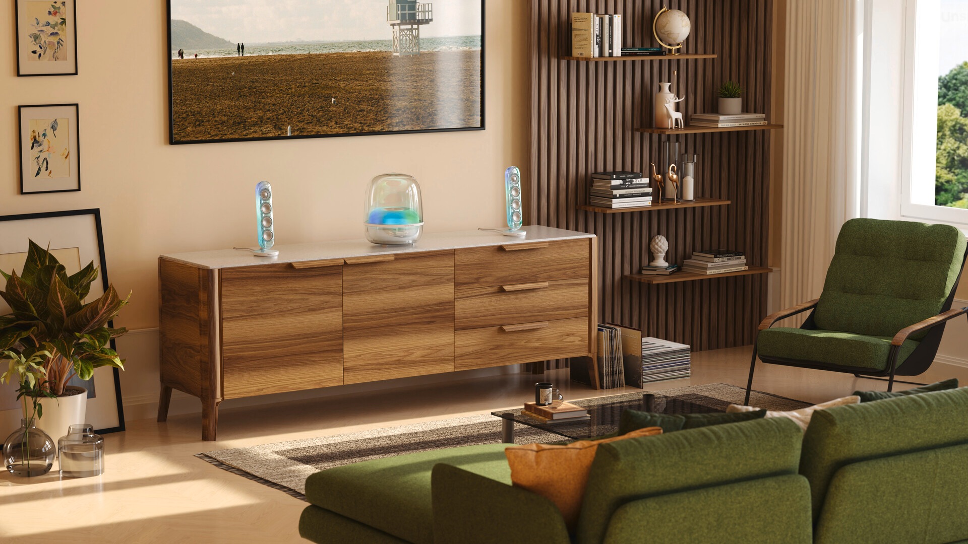 Harman/Kardon 2.1 Soundsystem »Soundsticks 5 Wi-Fi Edition« 2.1 (Bluetooth | WLAN ) 2.1 Kanal WLAN Lautsprecher