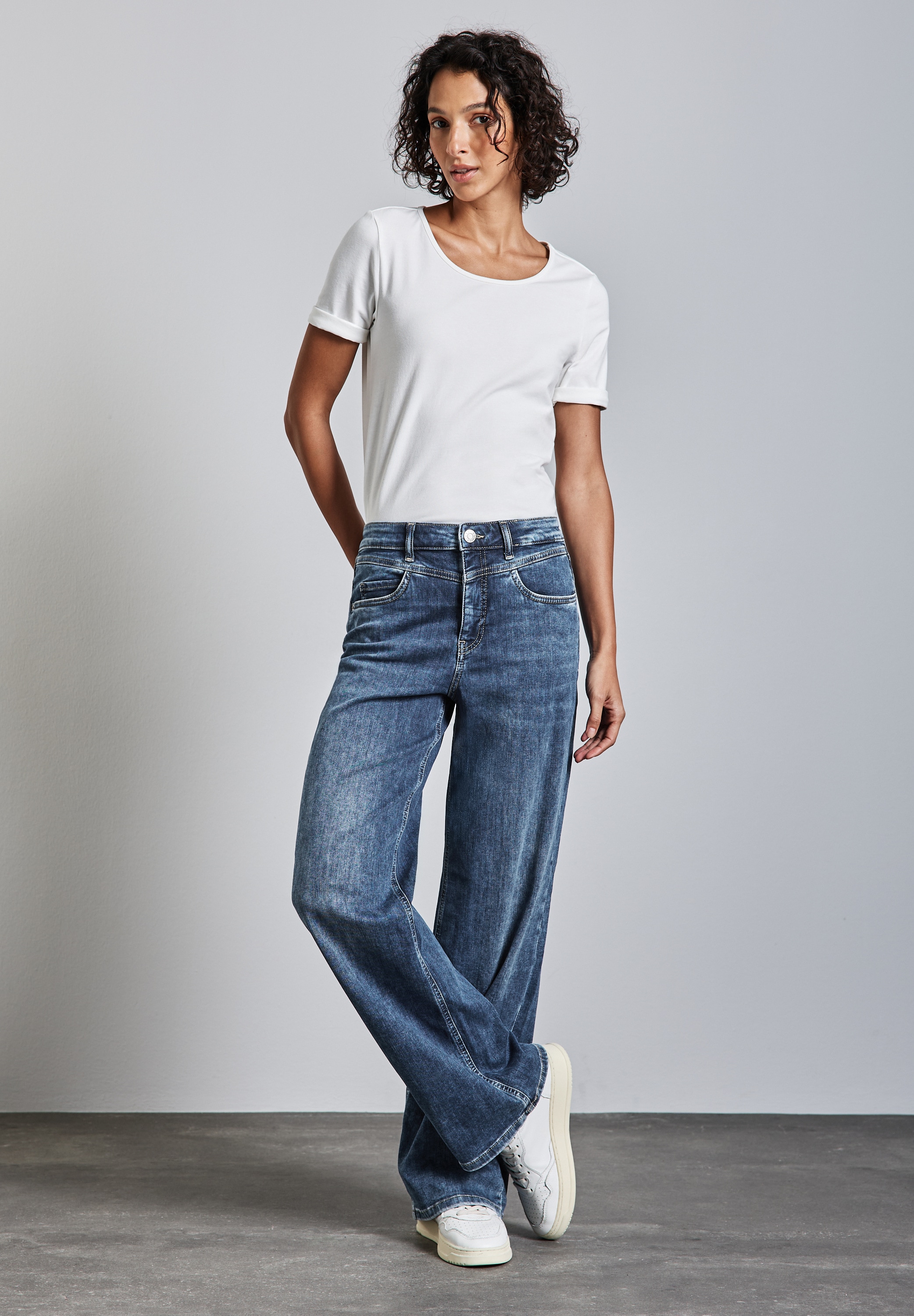 STREET ONE Loose-fit-Jeans, aus Baumwolle mit Stretchanteil