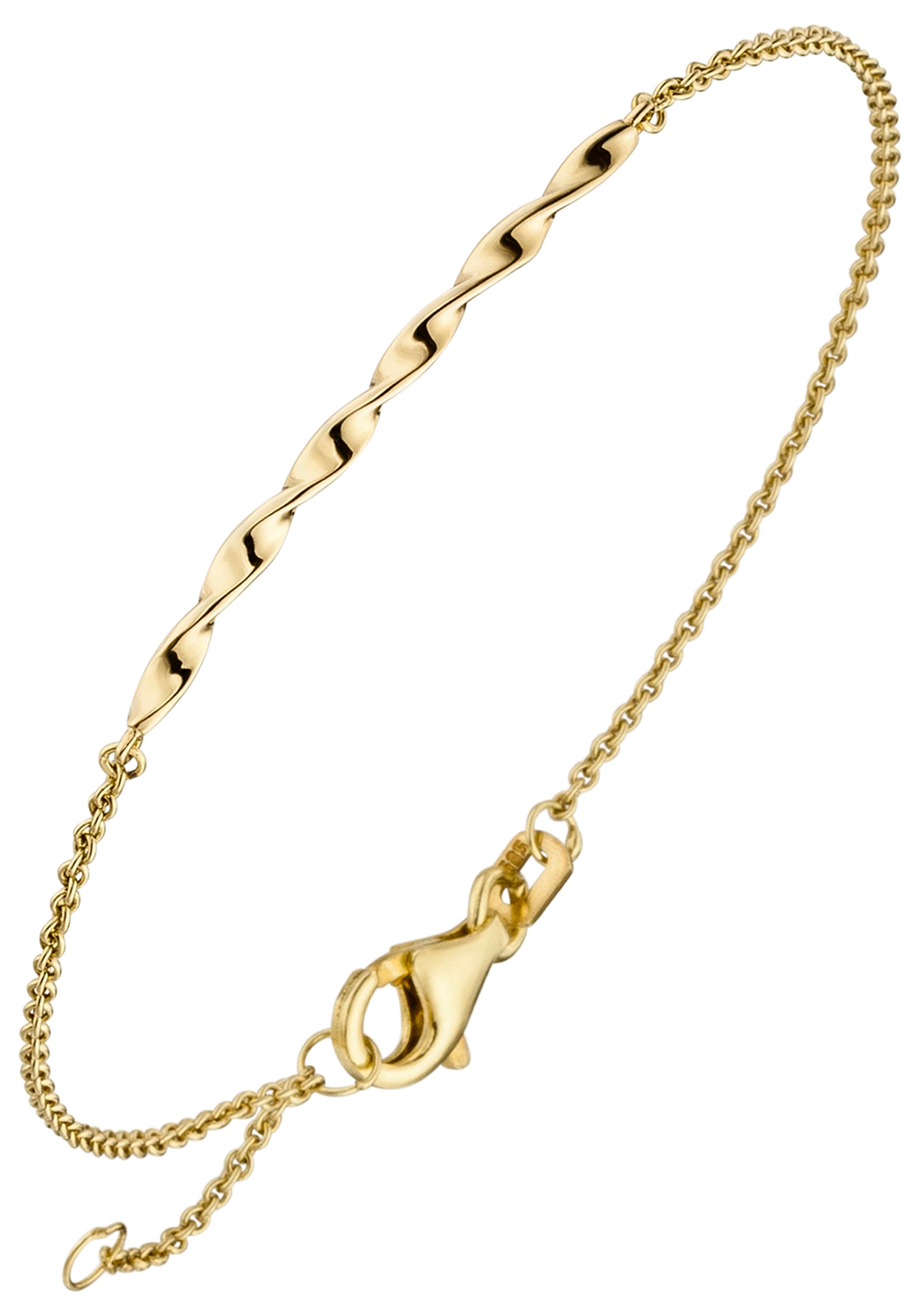 Armband JOBO, gelb (gelbgold 585), Armbänder, Damen, 17,5cm, Gelbgold 585, Armband, 585 Gold 17,5 cm