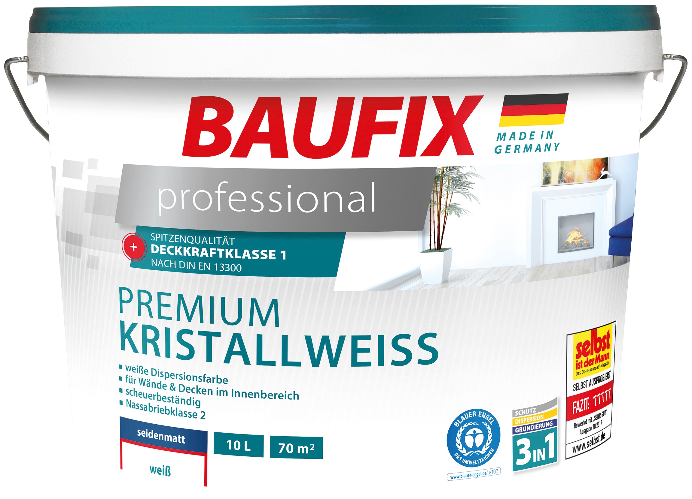 Baufix Wand- und Deckenfarbe »professional«, 10 Liter, weiß günstig | BAUR