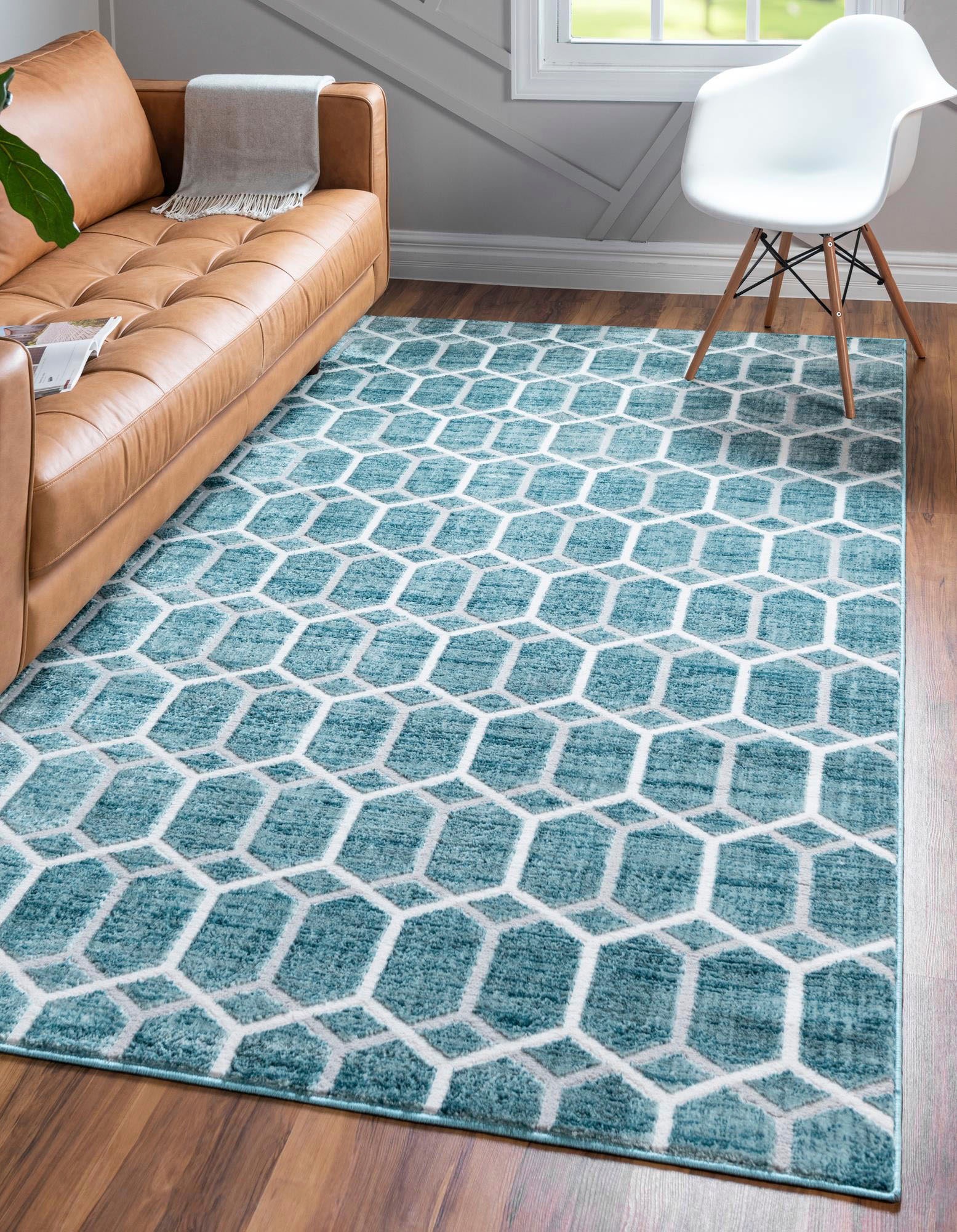 Myflair Möbel & Accessoires Teppich »Titan Trellis Lagerräumung«, rechteckig, 13 mm Höhe, Kurzflor, gewebt, modernes geometrisches Design
