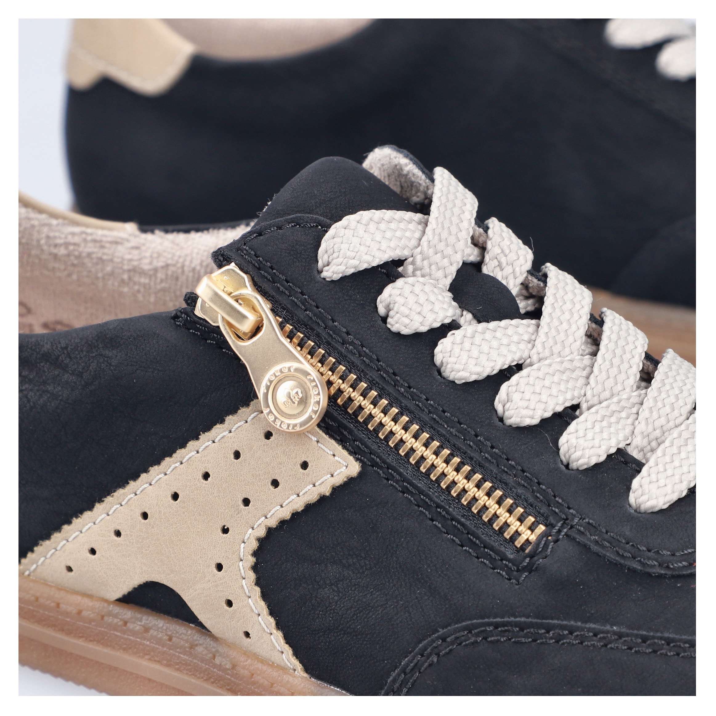 Rieker Sneaker, Halbschuh, Freizeitschuh, Schnürschuh mit Reißverschluss