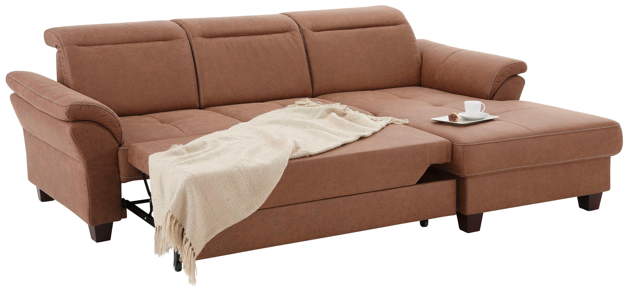 Home affaire Ecksofa »Solvei L-Form«, mit Recamierenabschluß und Sitztiefenverstellung