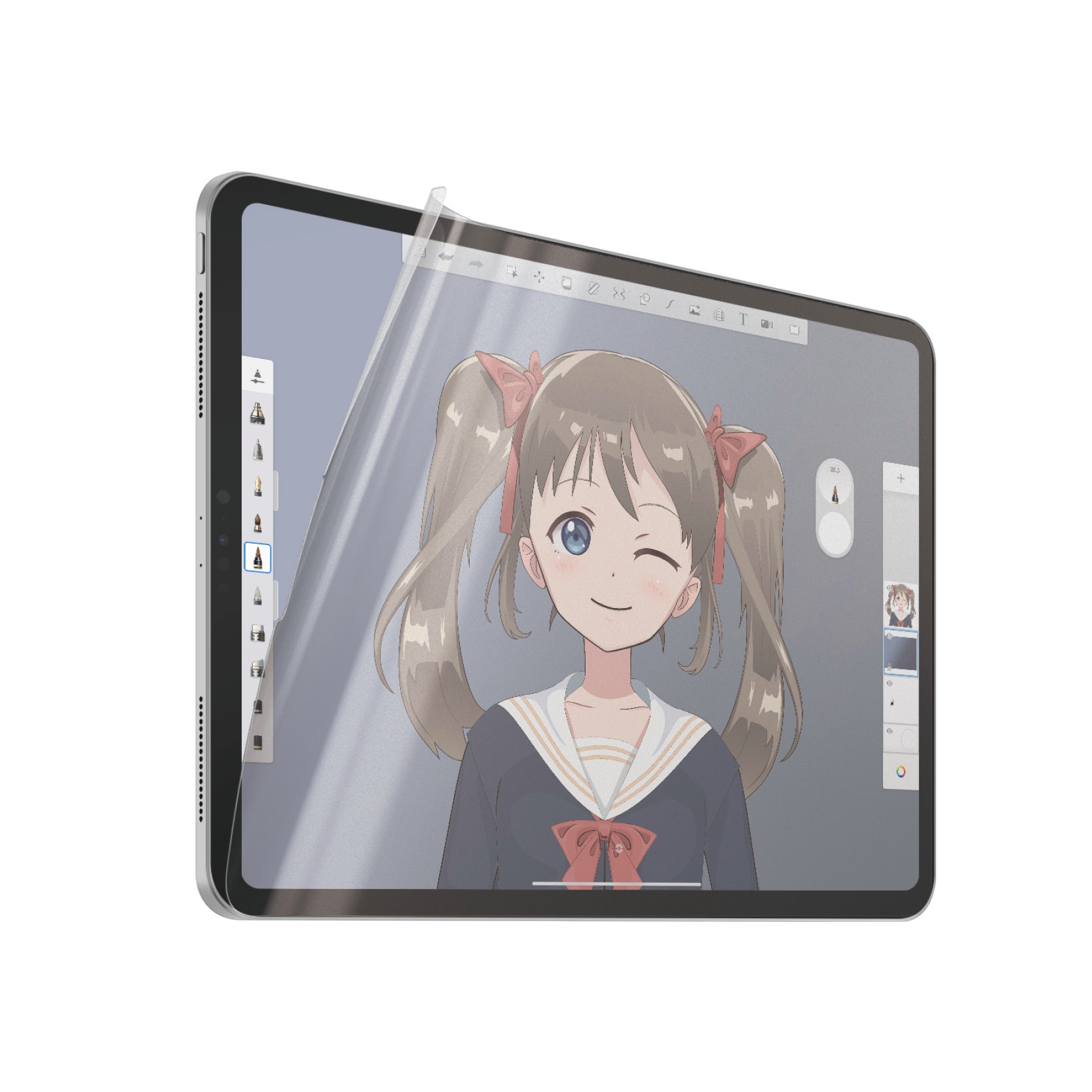 CARE by PanzerGlass Displayschutzfolie »Ultra-Wide Fit Screen Protection«, für Apple iPad Pro 11 18-22-Apple Air 10.9 20-22, Graphic Paper, Schutzfolie, Bildschirmschutz, kratz- & stoßfest