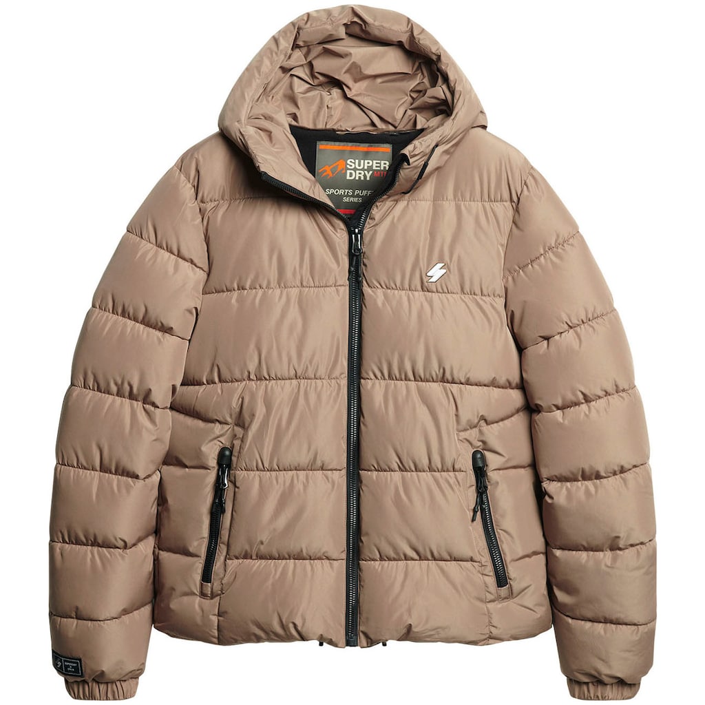 Superdry Steppjacke »HOODED SPORTS PUFFR JACKET«, mit Kapuze