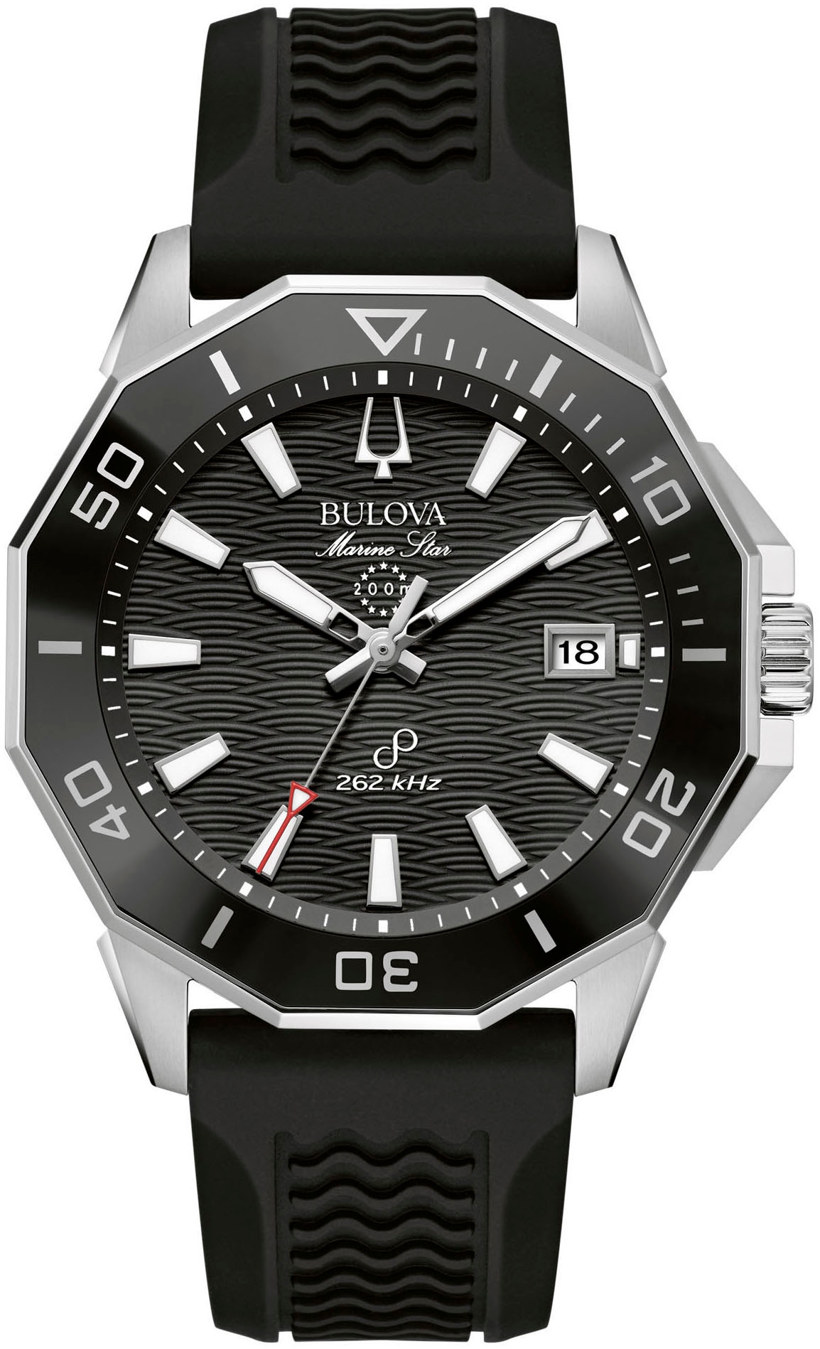 Bulova Quarzuhr »Marine Star«, Armbanduhr, Herrenuhr, Damenuhr, Silikonarmband, Saphirglas