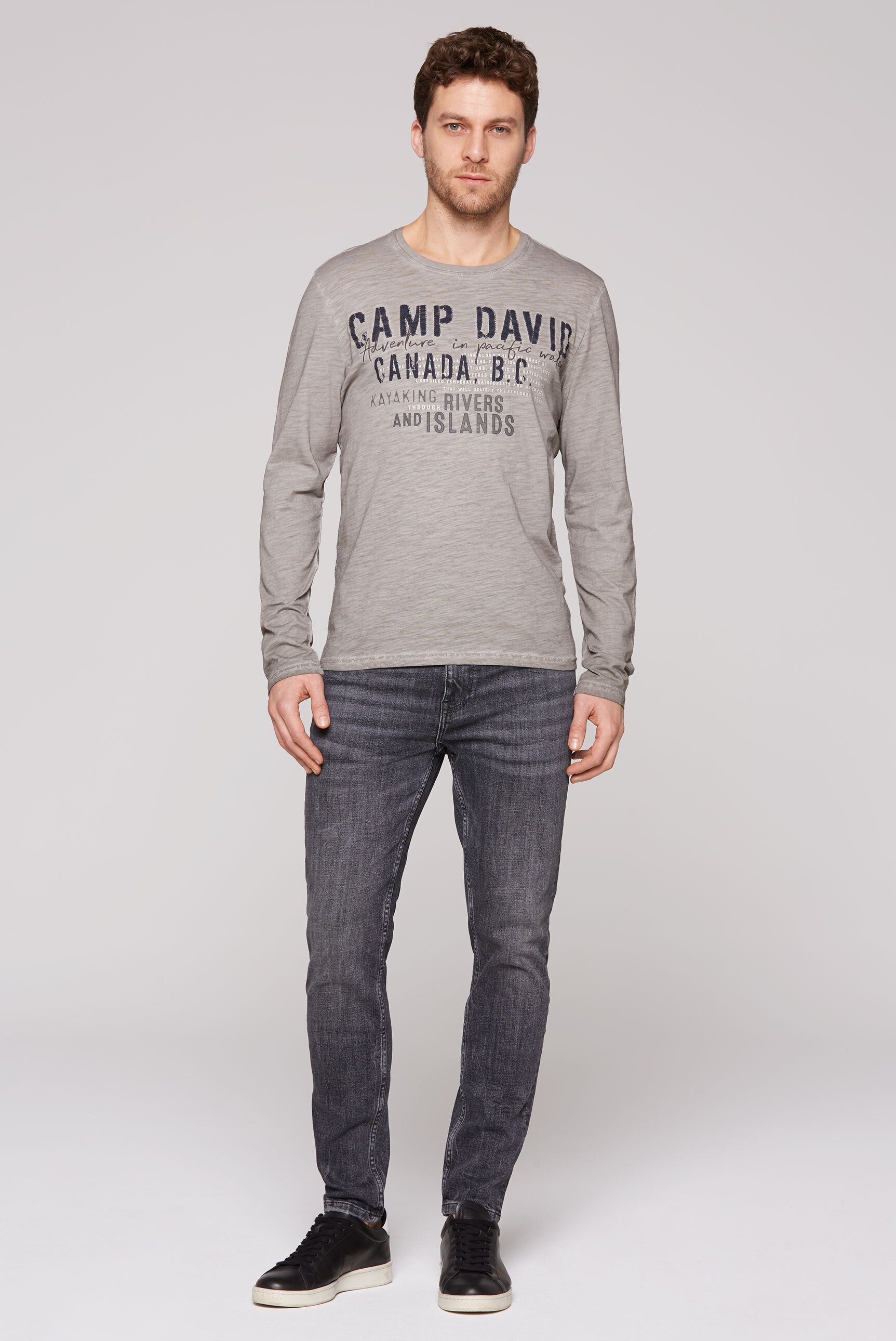 CAMP DAVID Rundhalsshirt, aus Baumwolle