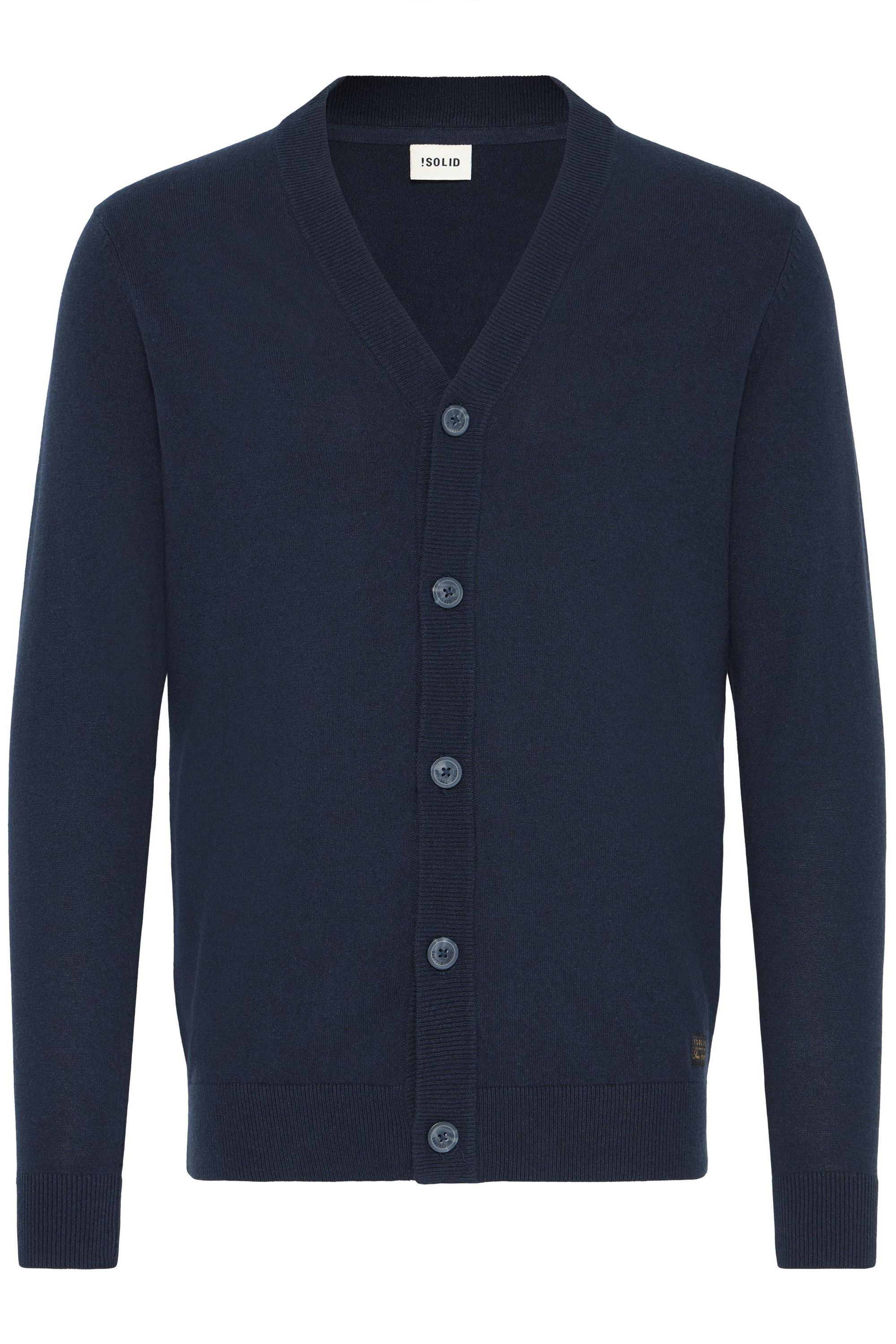 SOLID Herren Strickjacke "Strickjacke SDAKALMA"insignia blau, Gr. M, Obermaterial: 70% Baumwolle CO recyc.. 30% Polyester Pol. recyc.., Strickjacken