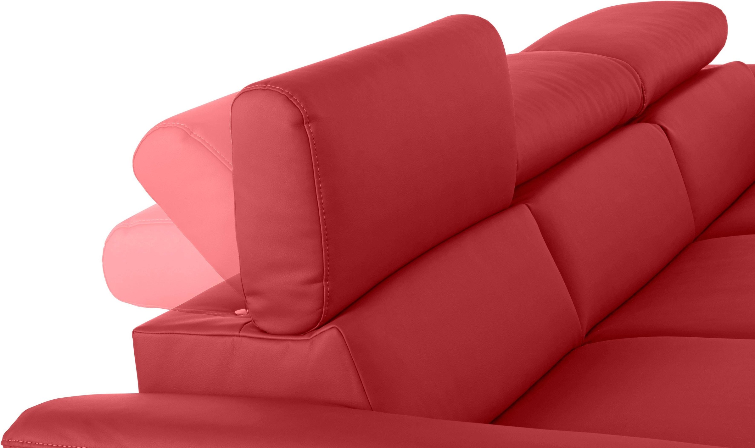 COTTA Ecksofa Komaris, Ecksofa, wahlweise mit RGB-LED-Beleuchtung und Bettfunktion/Bettkasten