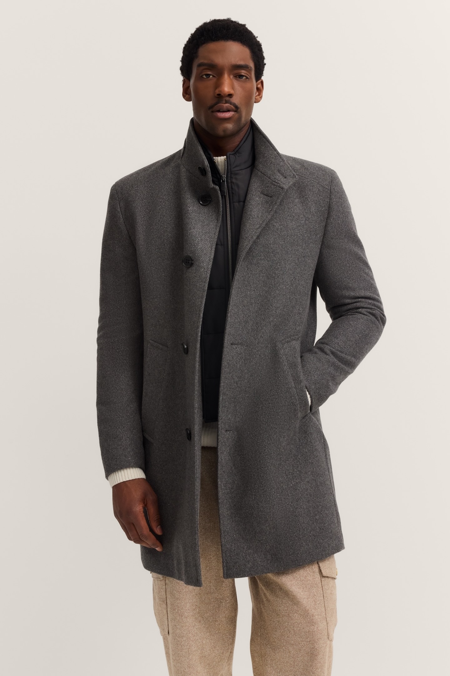bugatti Kurzmantel "Westen-Einsatz" Modern Fit mit Flexcity Stretch Einsätz günstig online kaufen