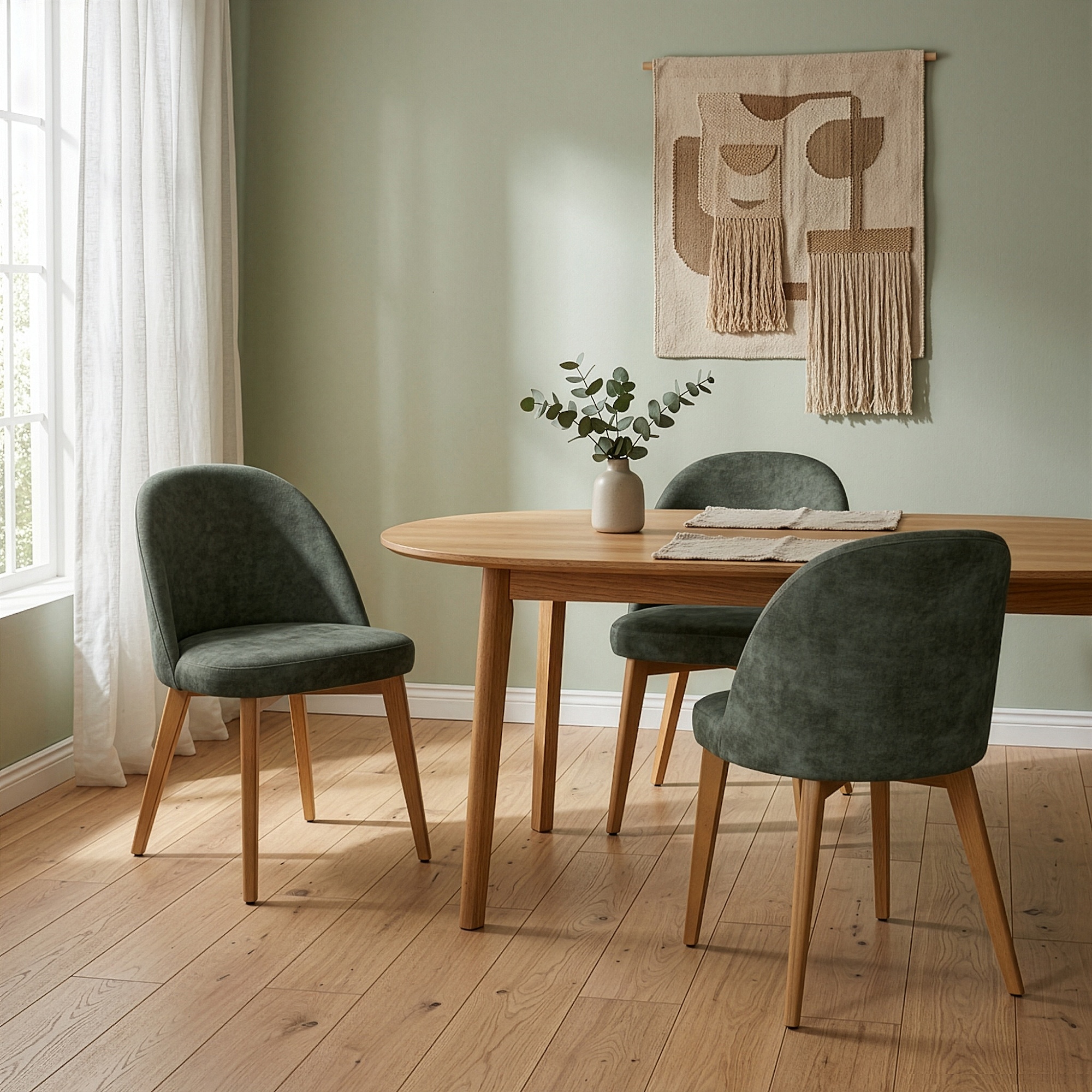 Home affaire 4-Fußstuhl »NUVOLA Stuhl,Armstuhl,Made in Italy,Massivholz,Samt,24 Farbvarianten« () 1 Stk.Esszimmerstuhl,schmutzabweisender Velours mit Wolkeneffekt