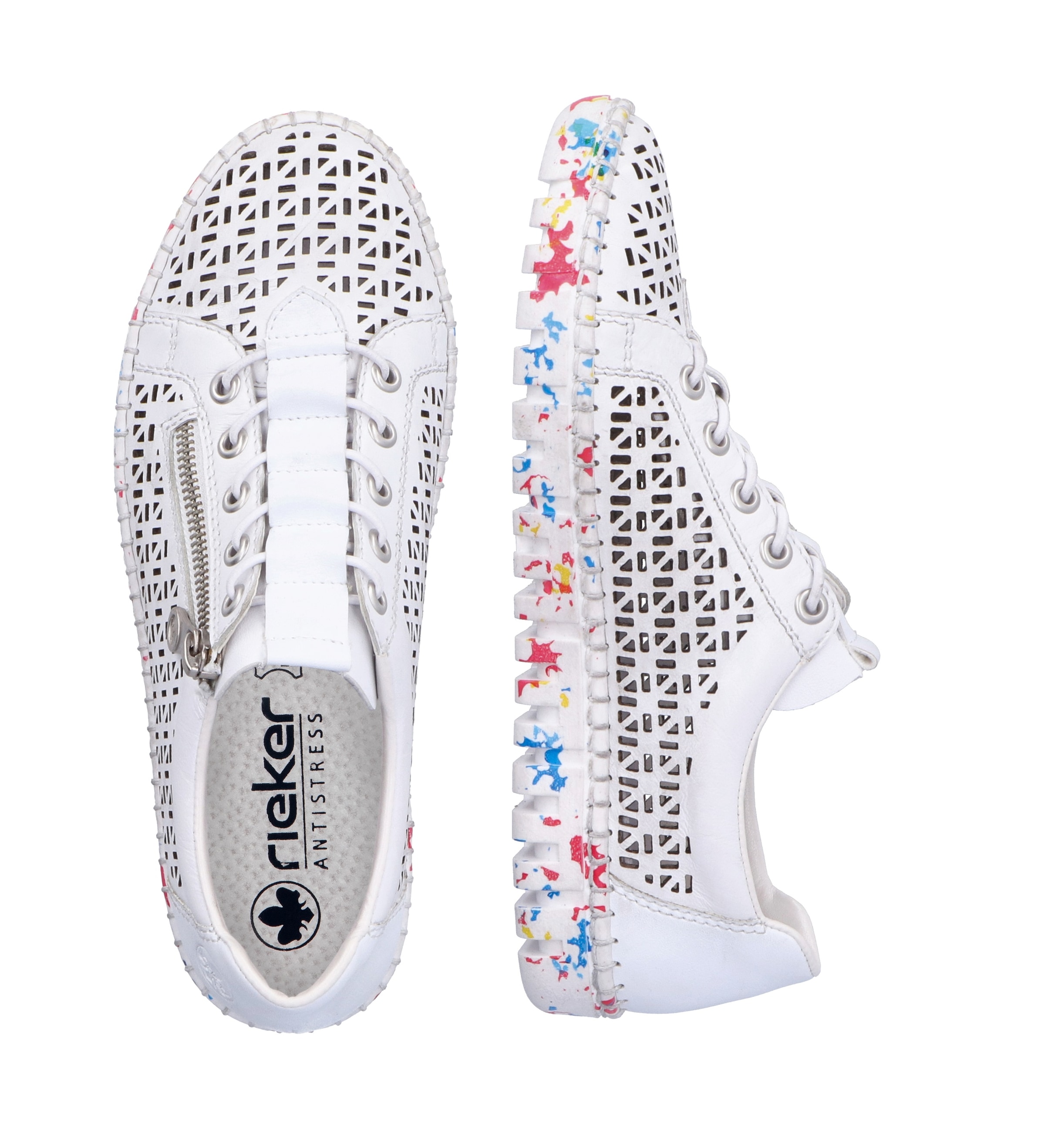 Rieker Slip-On Sneaker, Halbschuh, Freizeitschuh, Schlupfschuh mit Gummizug