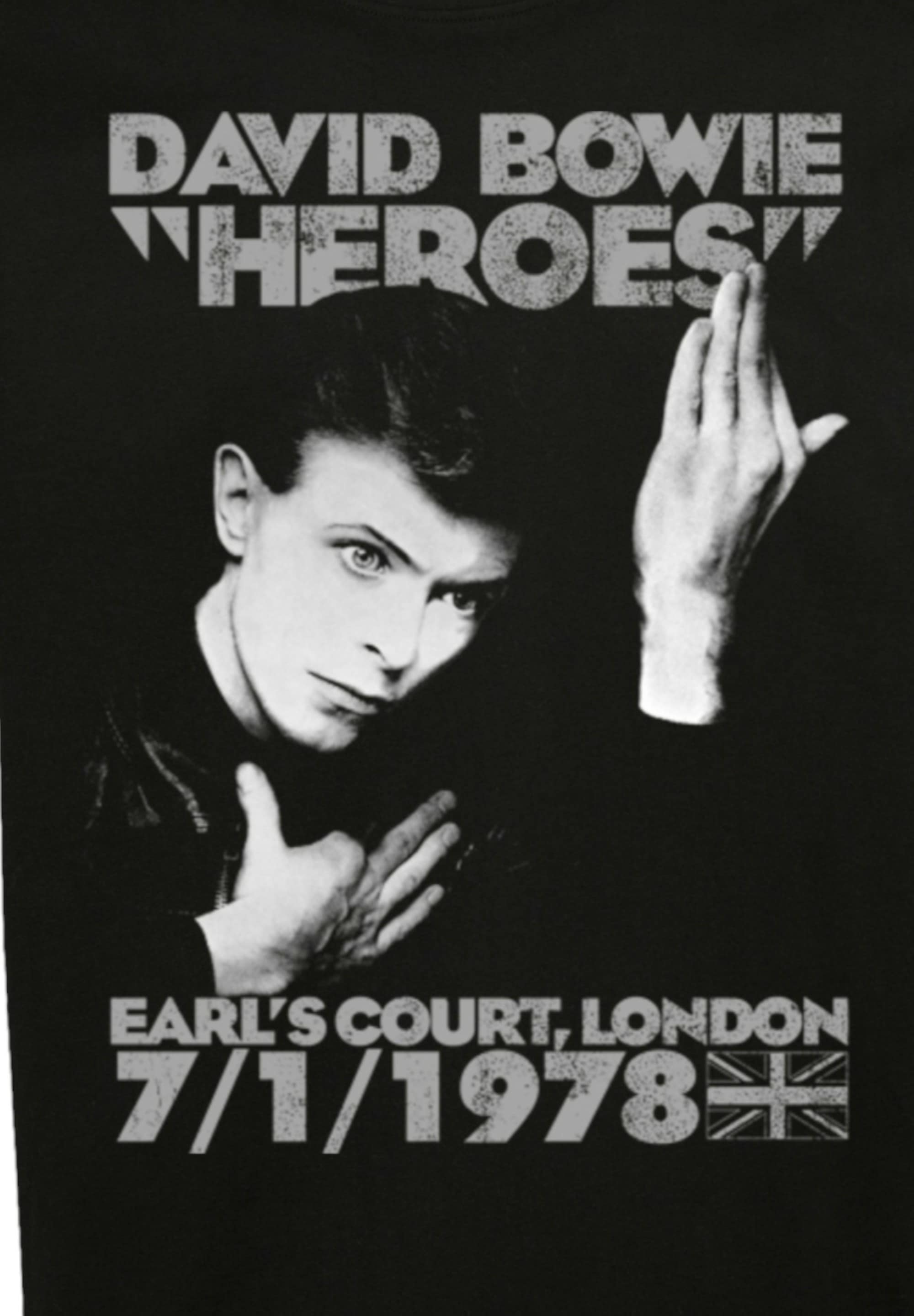 F4NT4STIC T-Shirt »David Bowie Earls Court Heroes«, Print