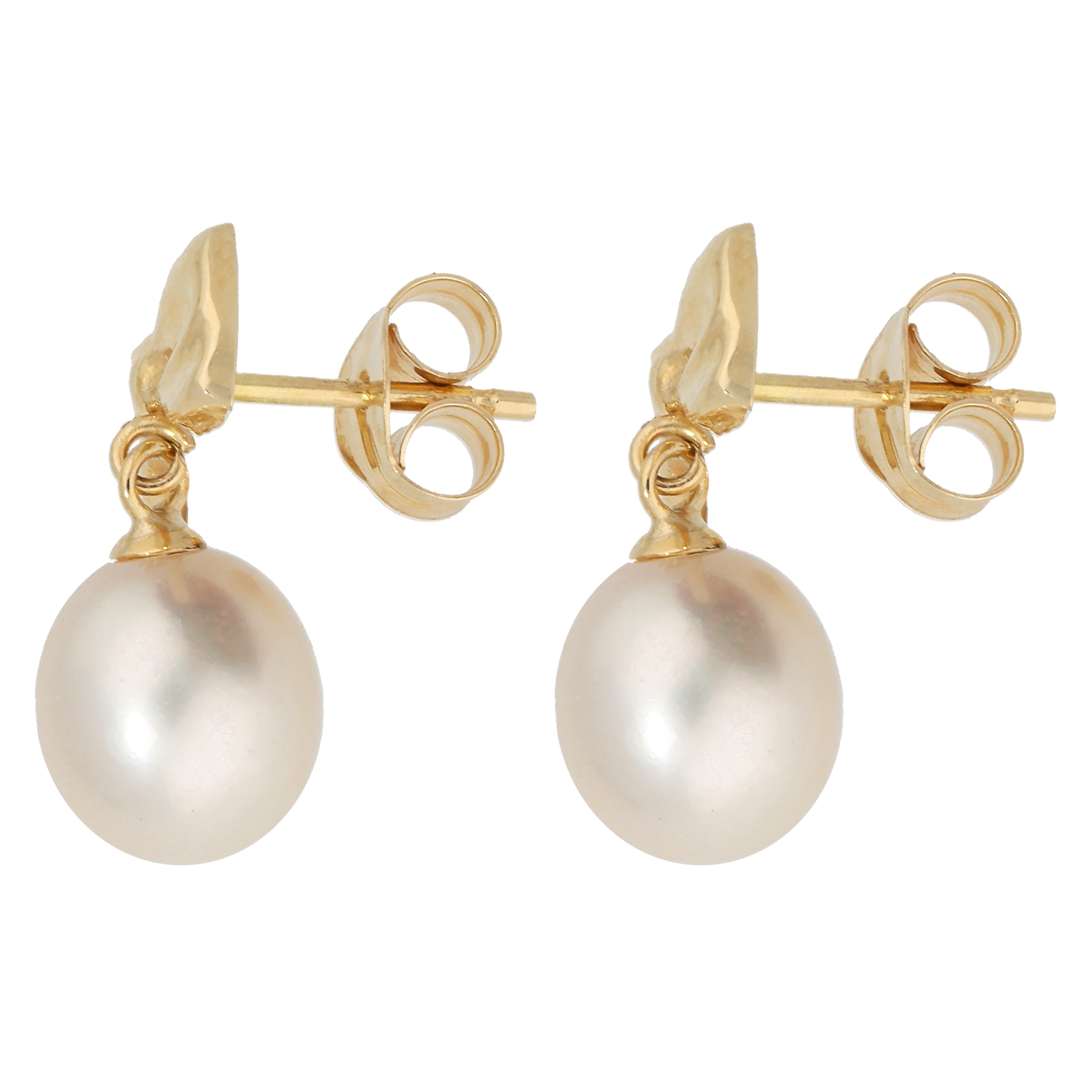 Firetti Paar Ohrstecker »Schmuck Geschenk Gold 375 Ohrschmuck Ohrringe Schleife« mit Süßwasserzuchtperle