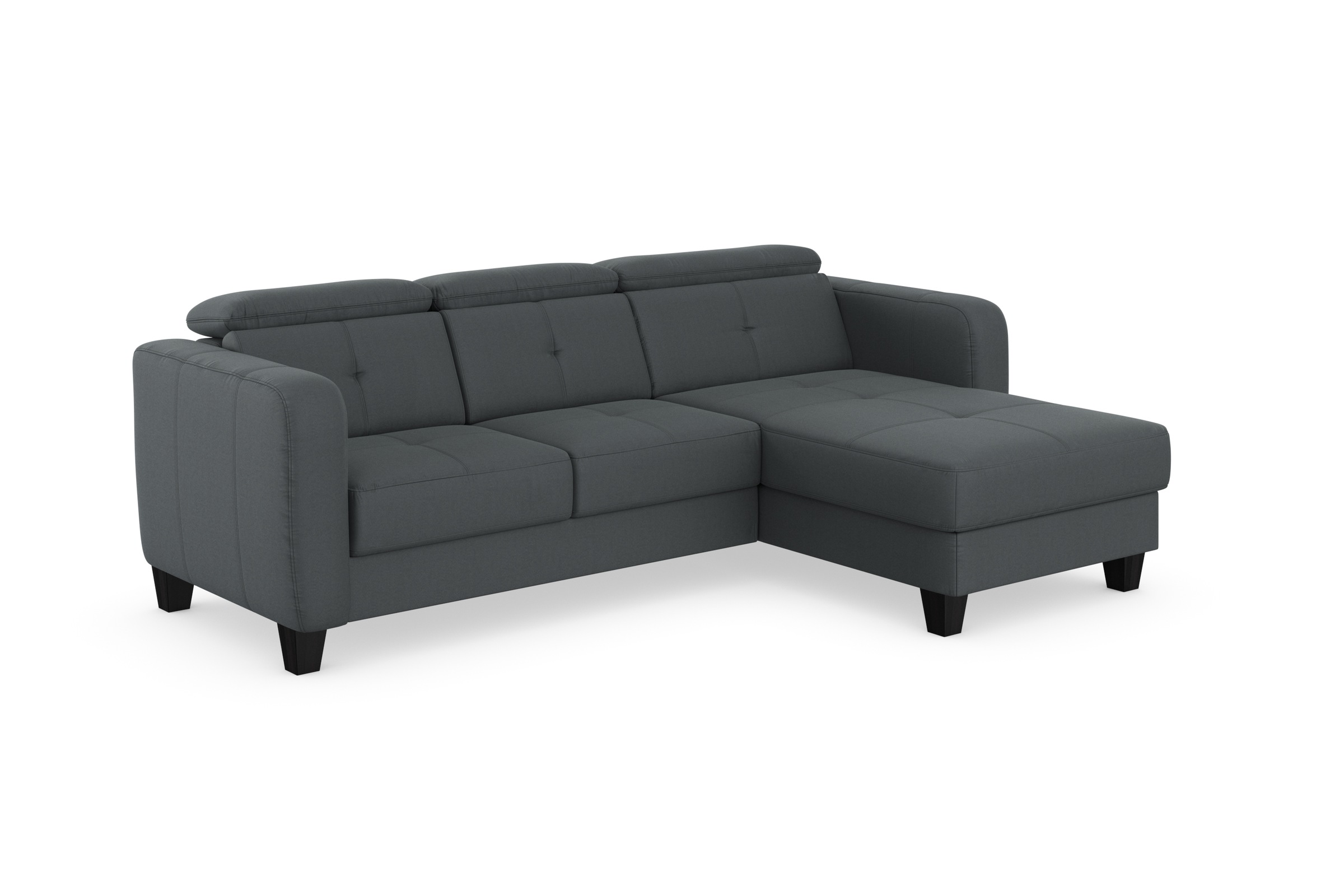Ecksofa SIT & MORE "Belluci L-Form", grau, B:247cm H:85cm T:170cm, Sofas, Ecksofa, inklusive Federkern, wahlweise mit Bettfunktion und Bettkasten 5