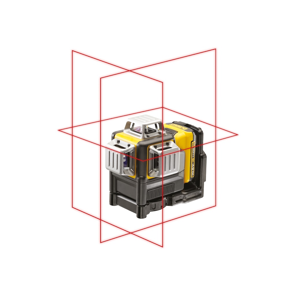 DeWalt Linienlaser »DCE089D1R-QW Multilinienlaser rot, Ladegerät & Transportkoffer«