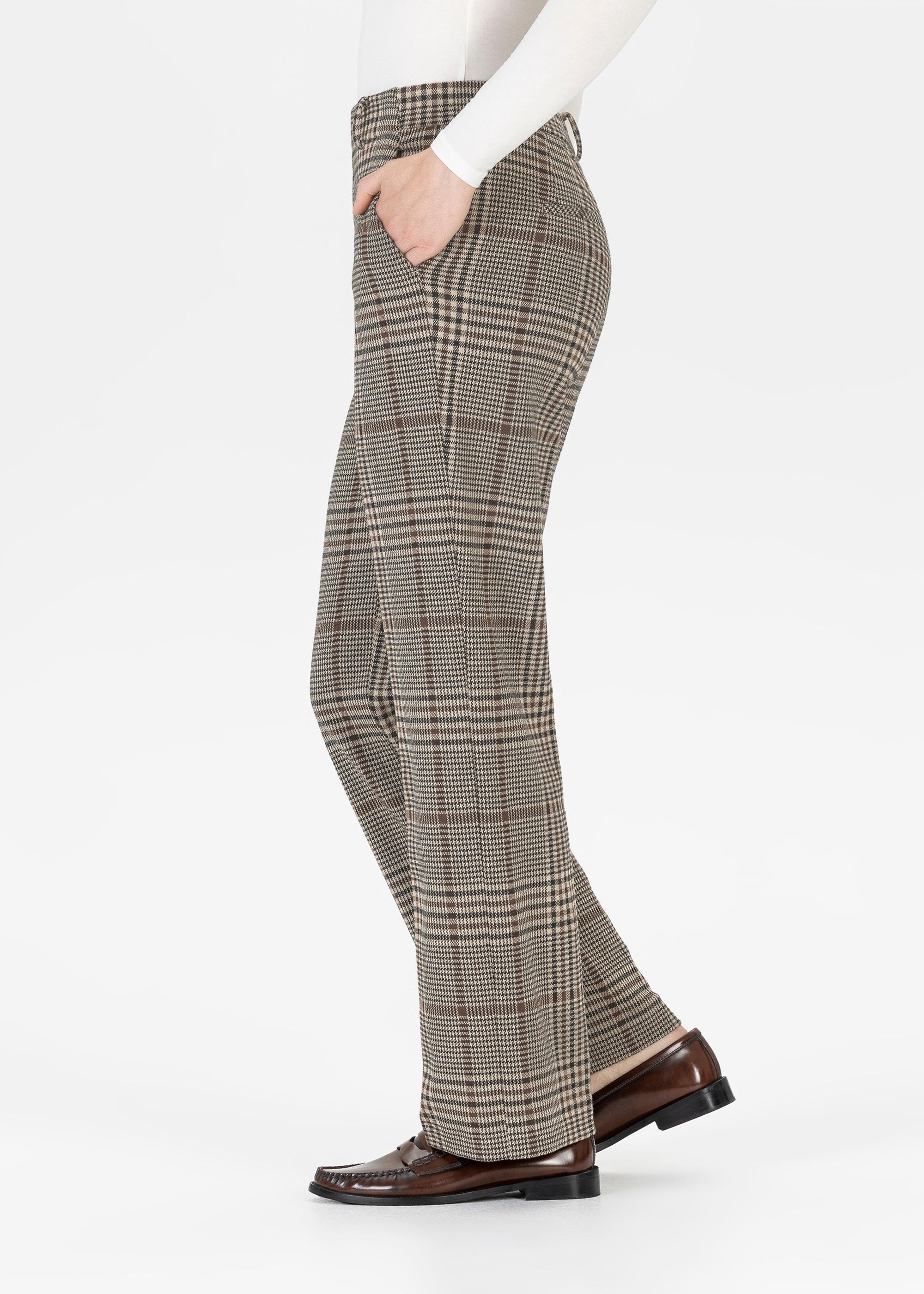 Thumbnail - Stehmann Stoffhose "Fenja" kariert, im Karo-Look und mit Bundfalte