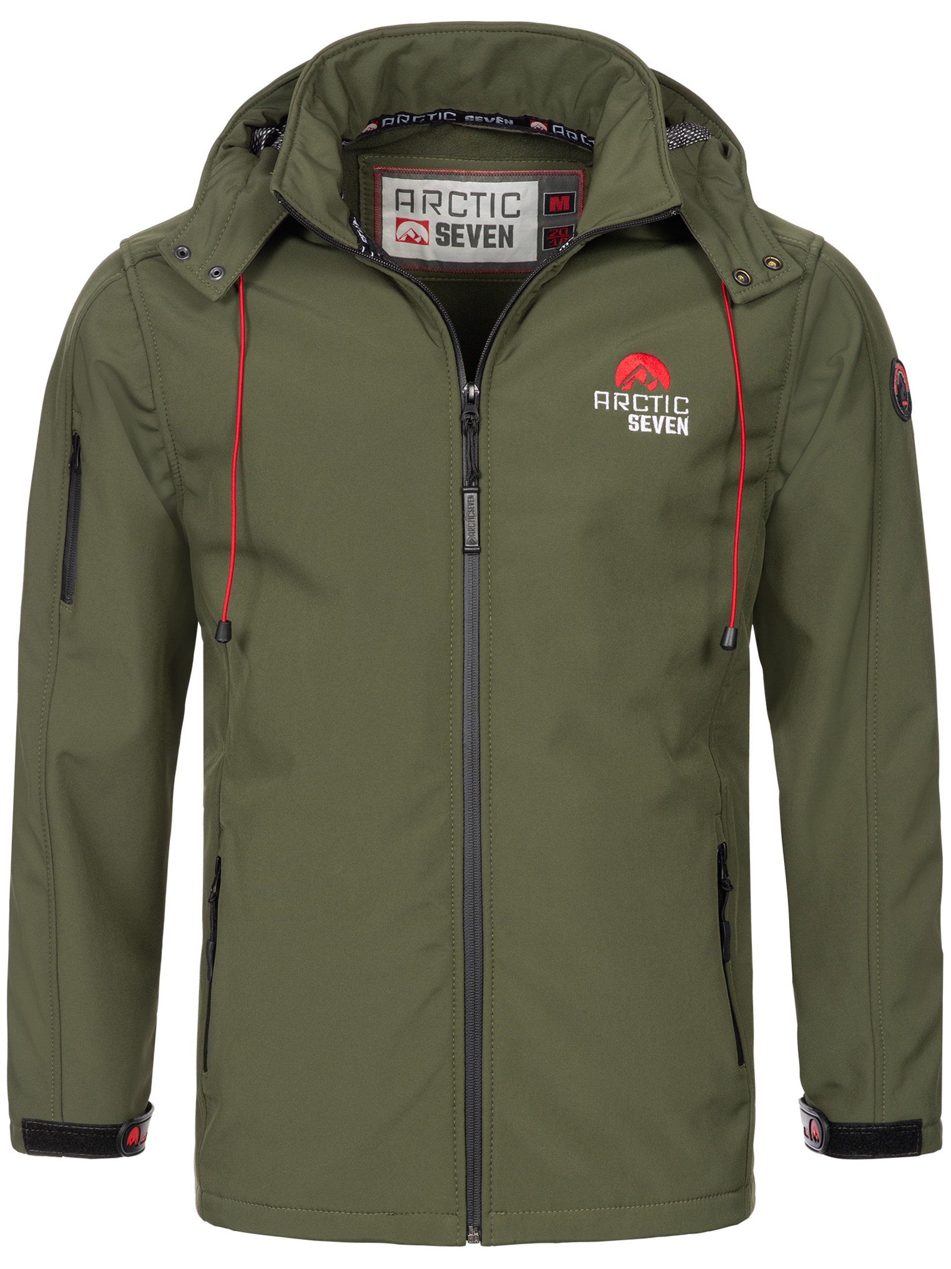 Arctic Seven Softshelljacke »ASAdventuraa«, sportliche Outdoorjacke mit abnehmbarer Kapuze