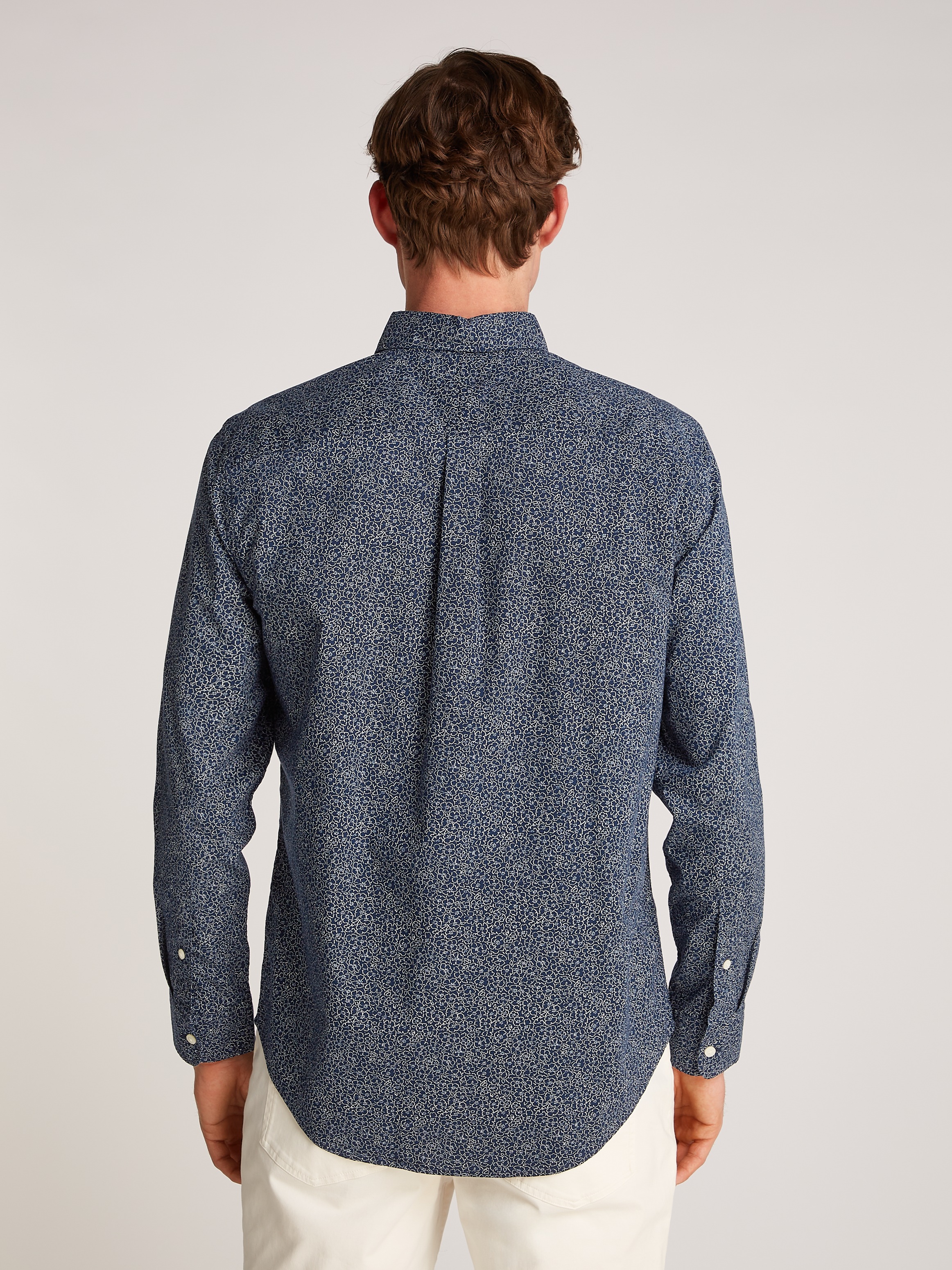 Tommy Hilfiger Langarmhemd »FLEX POPLIN LINR FLORAL RF SHIRT«, mit floralem Miniprint