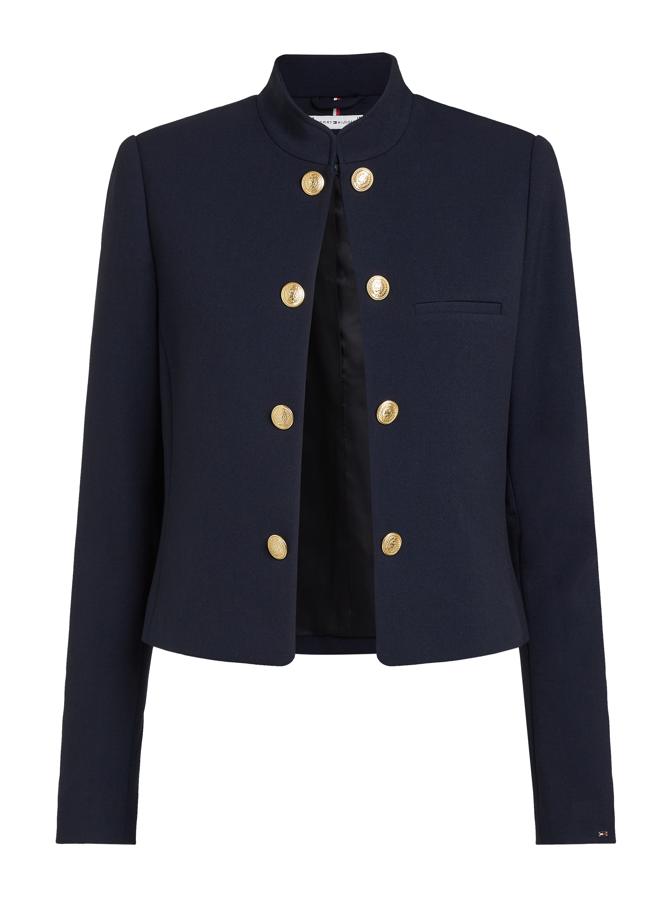 Tommy Hilfiger Kurzblazer »PUNTO SHORT SB BLAZER JACKET«, mit goldfarbenen Knöpfen