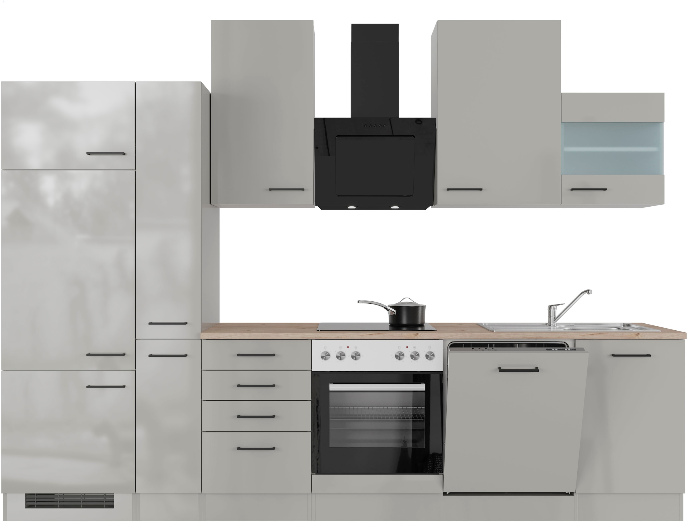 Flex-Well Küchenzeile "Lund" wahlweise mit E-Geräten, Gesamtbreite 310 cm günstig online kaufen