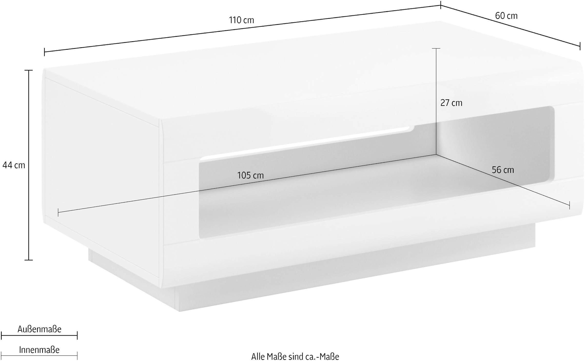 INOSIGN Couchtisch »Tulsa«, Breite 110 cm