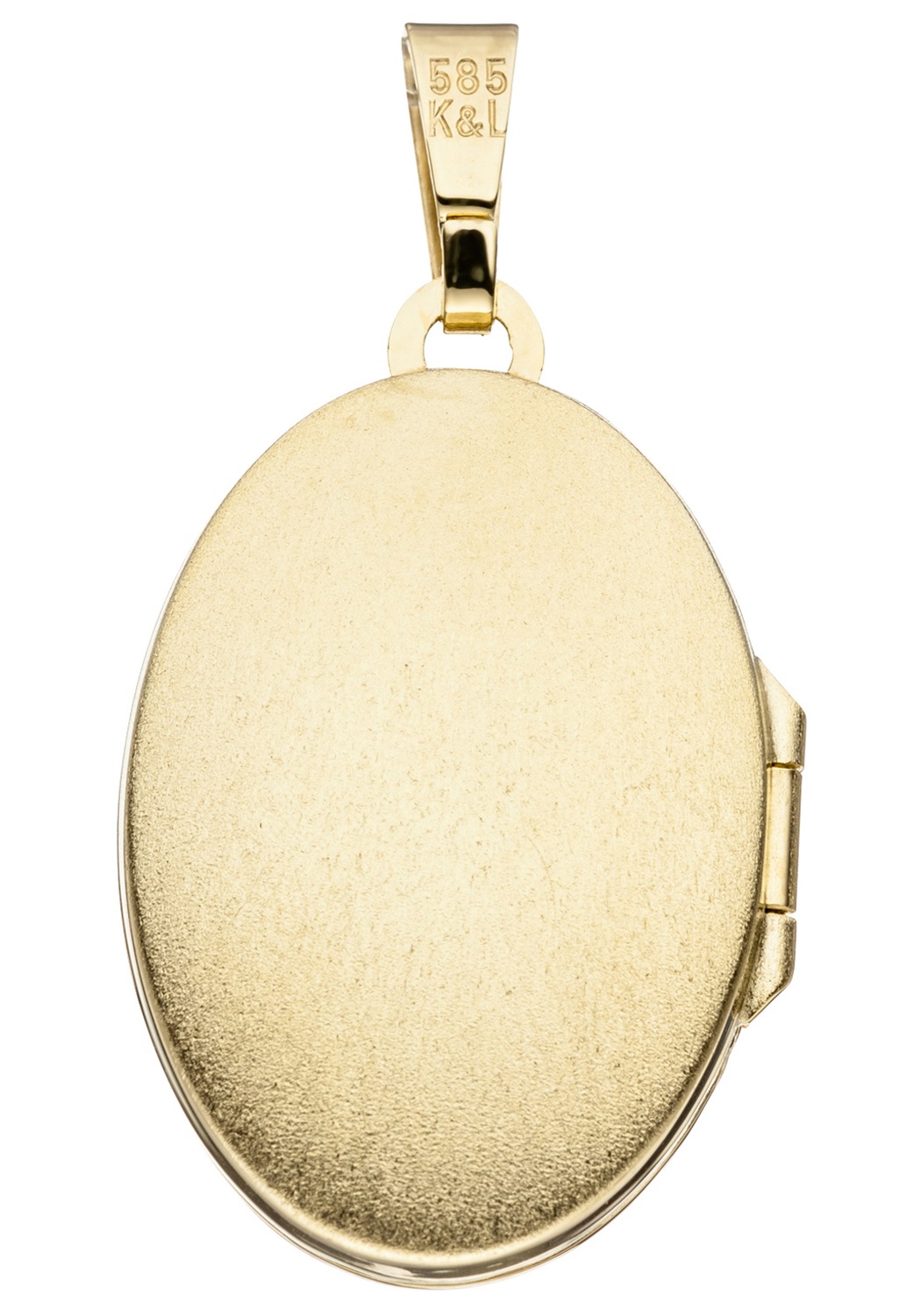 JOBO Medallionanhänger »Anhänger Medaillon Baum oval 26 mm« ()  585 Gold bicolor für 2 Fotos